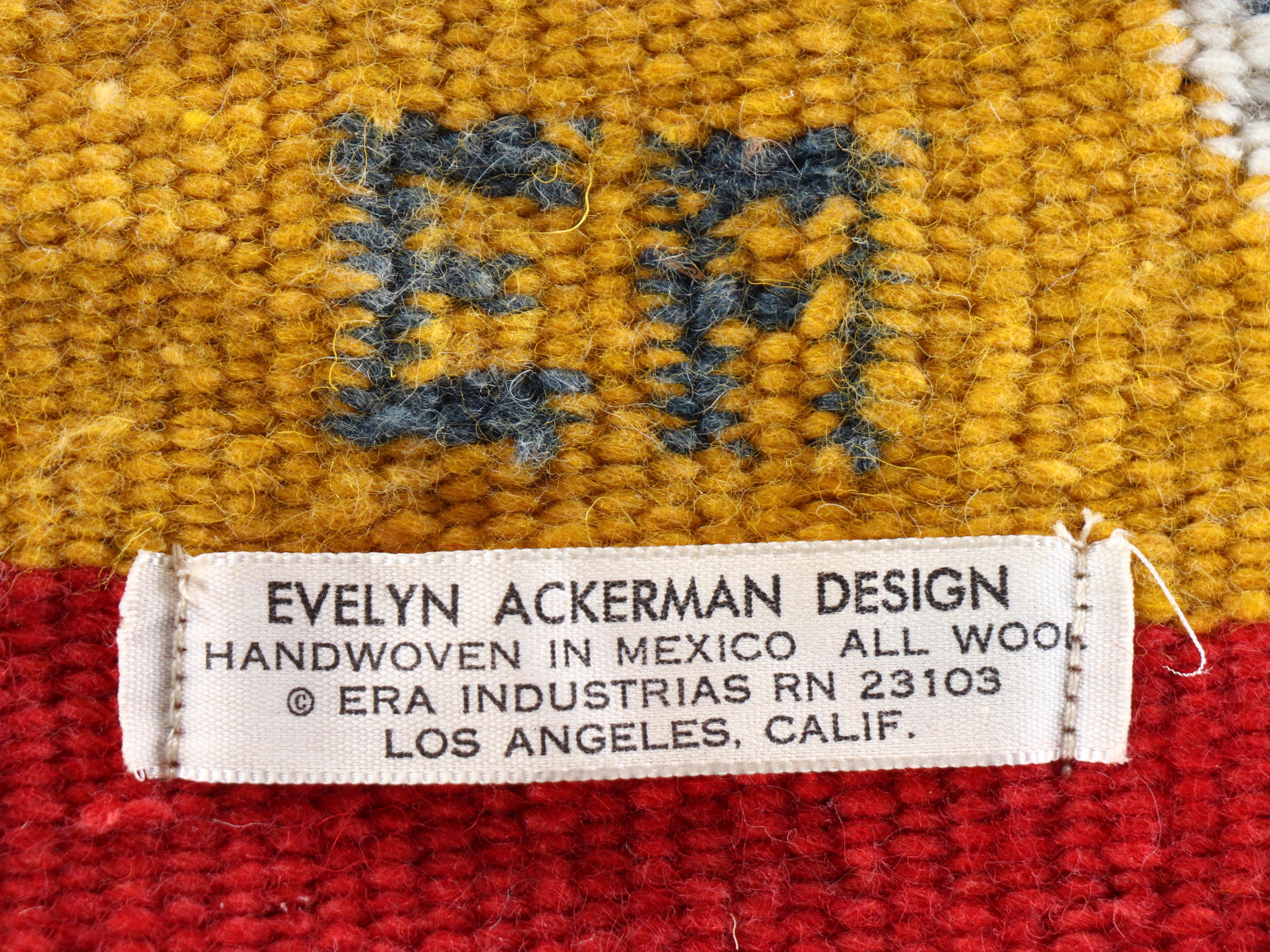 3'2 x 4'8 Hand-Knotted Accent Rug with Evelyn Ackerman Handwoven Wool Tapestry