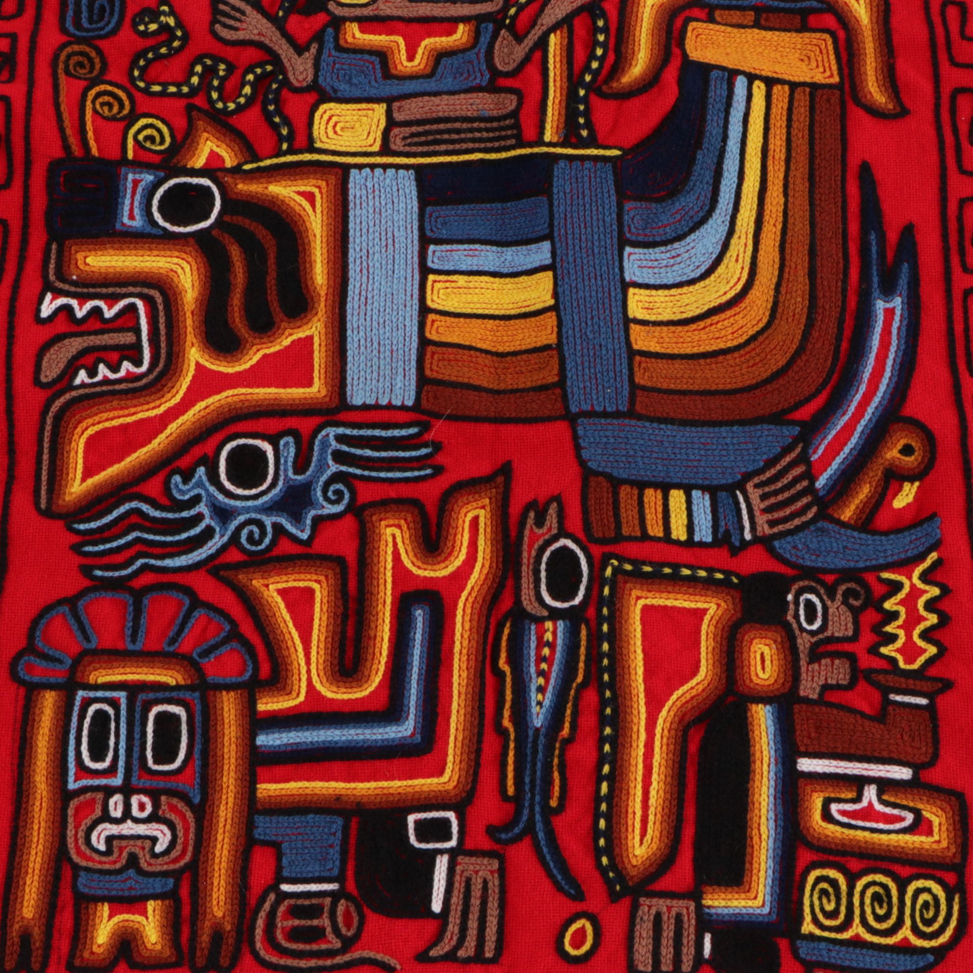 Woven Folk Art Peruvian Tapestry