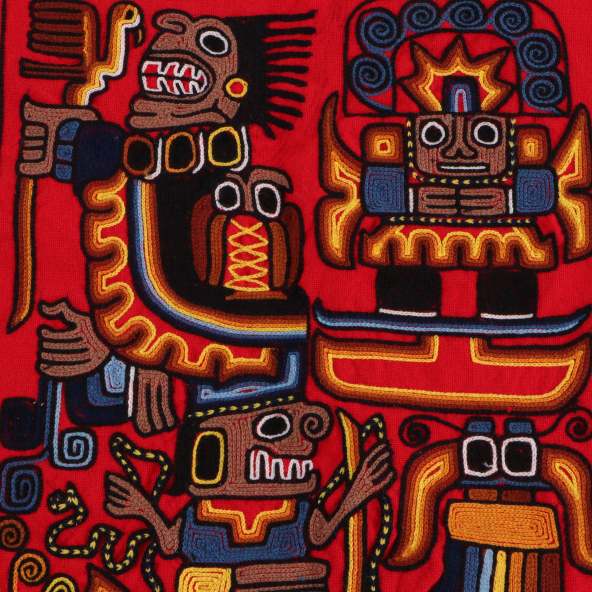 Woven Folk Art Peruvian Tapestry