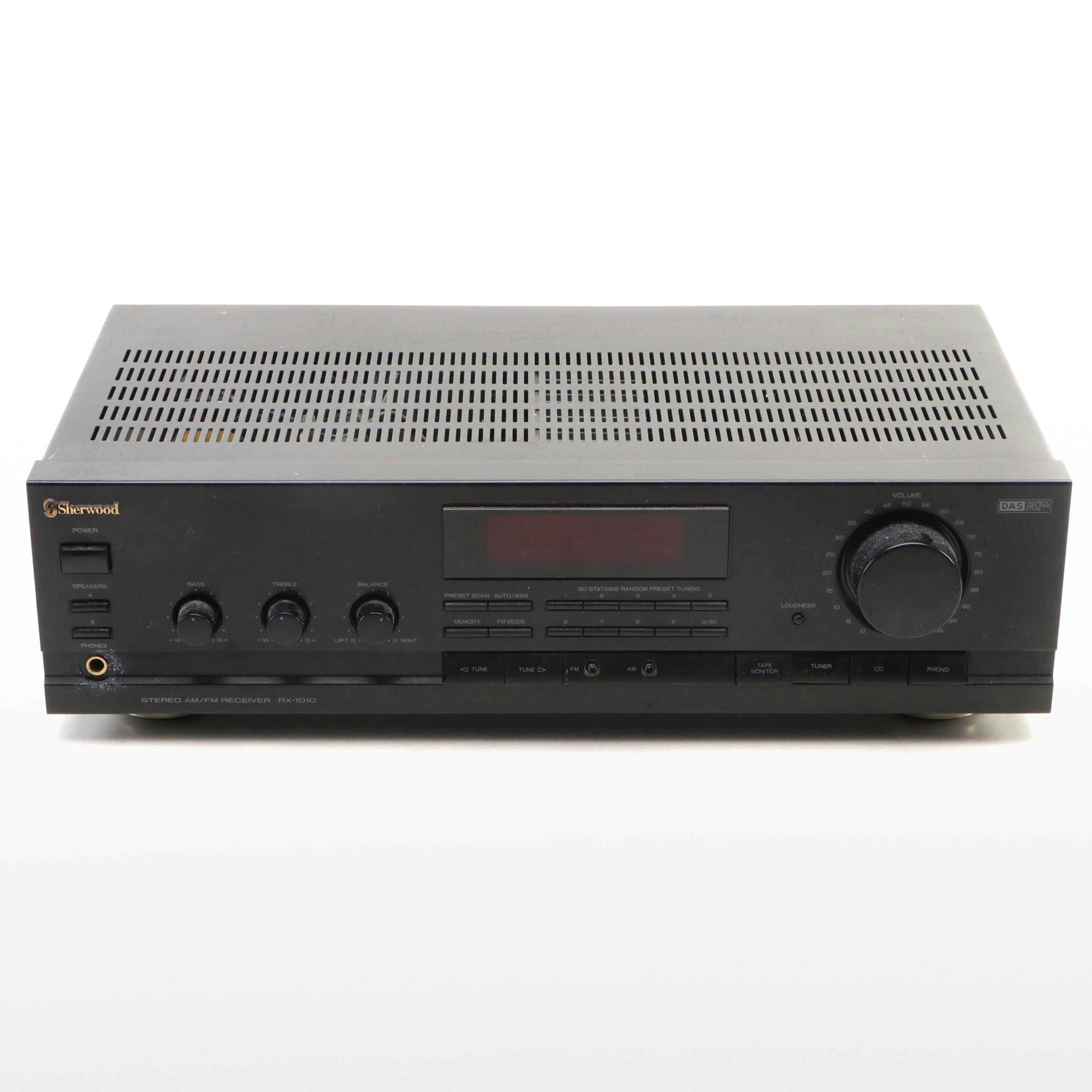 Sherwood RX-1010 Stereo AM/FM Receiver, Late 20th Century