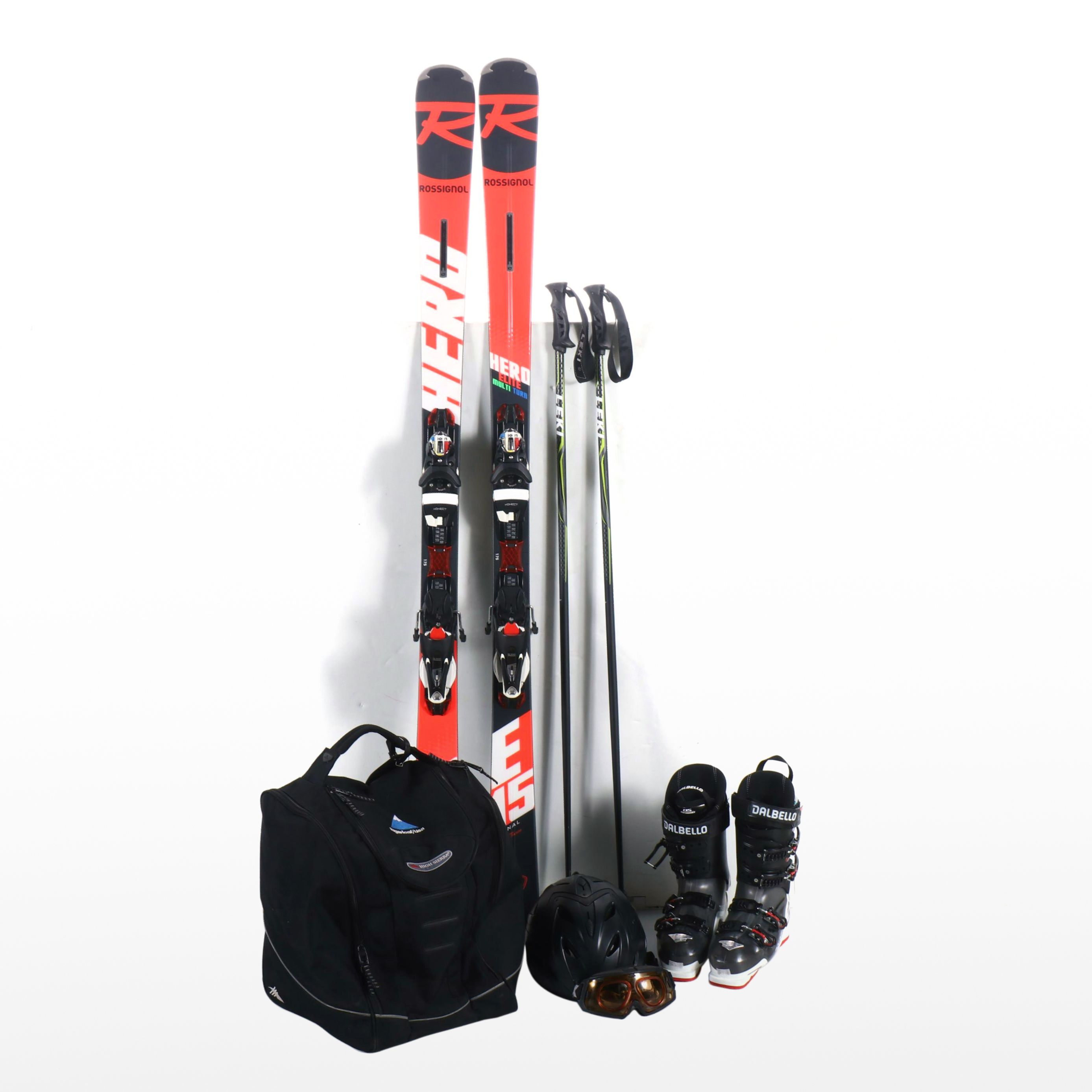 Rossignol Ski and Poles, Dalbello Ski Boots, and More Skiing Accessories