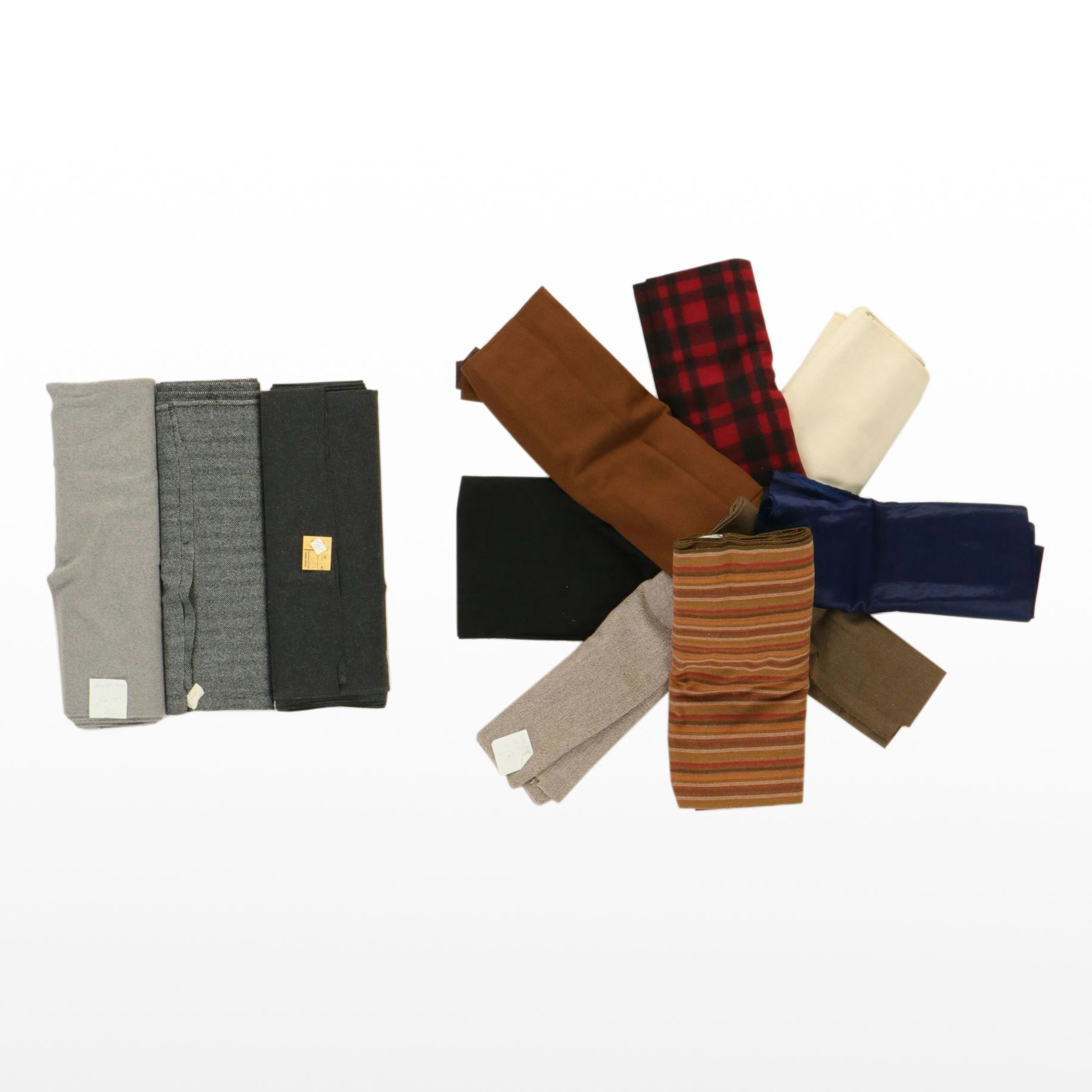 Check, Striped, Herringbone Tweed, Bouclé and Solid Wool Fabrics