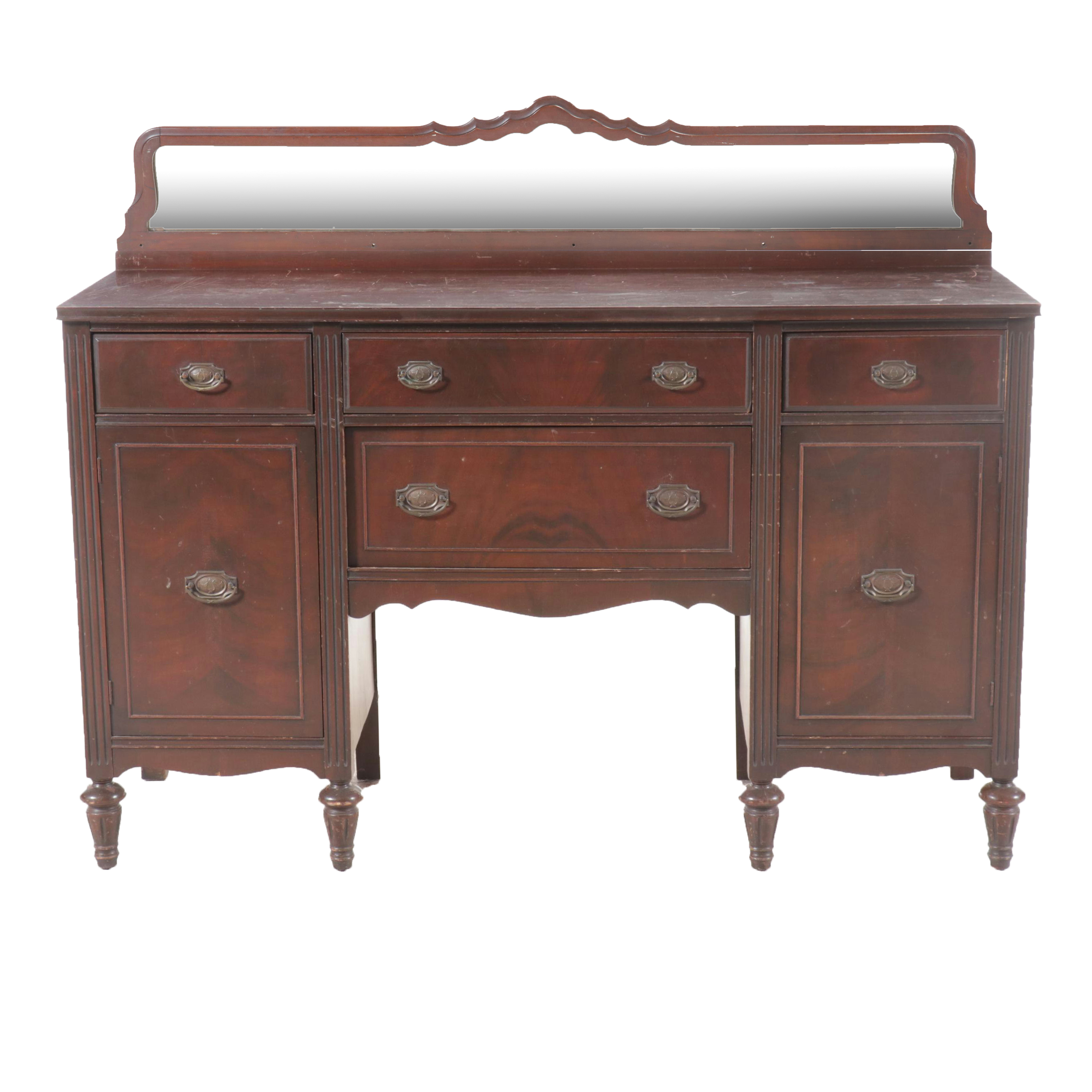 Webb Furniture Co. Mahogany Finish Buffet with Mirror