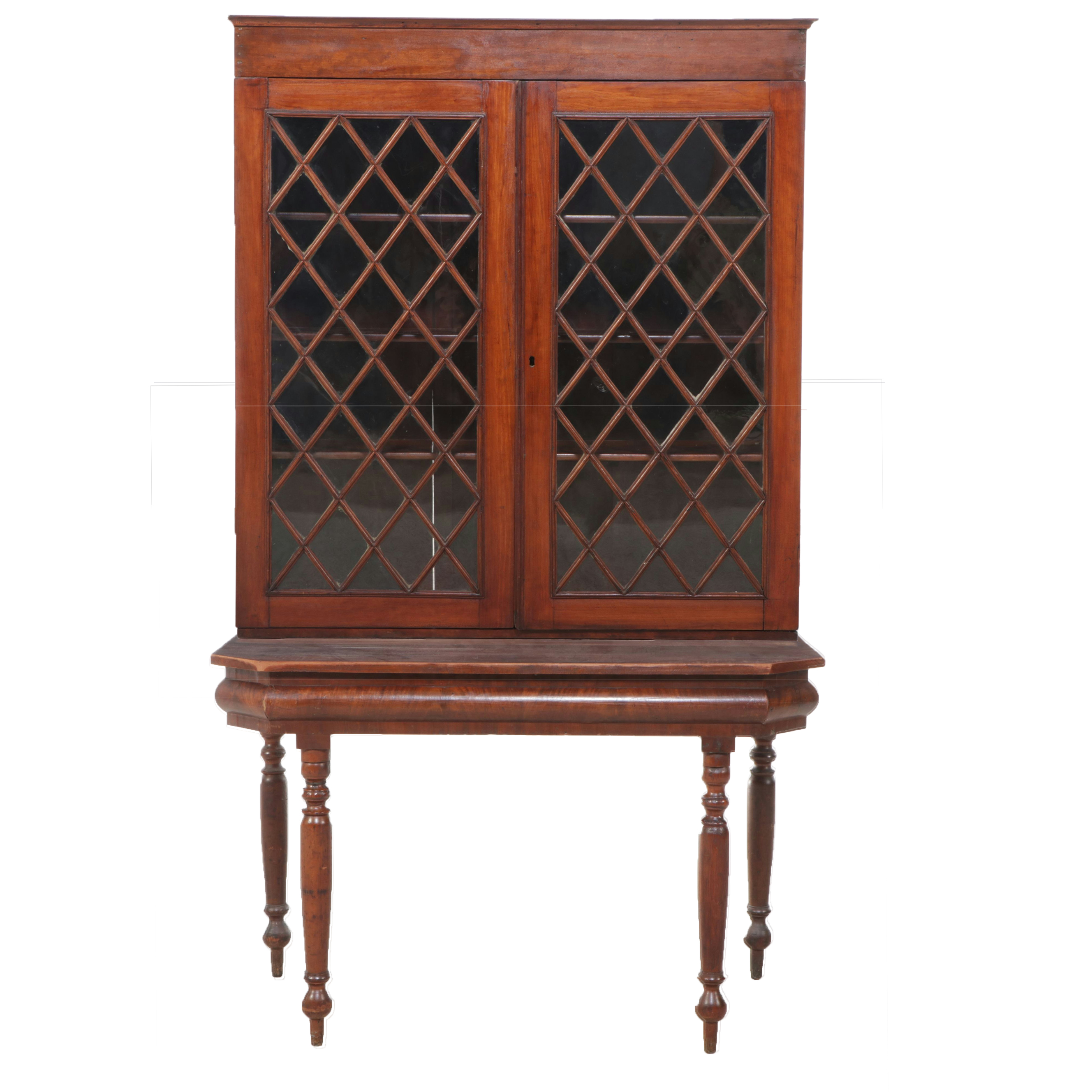 Georgian Mahogany China Cabinet, 18th or 19th C.