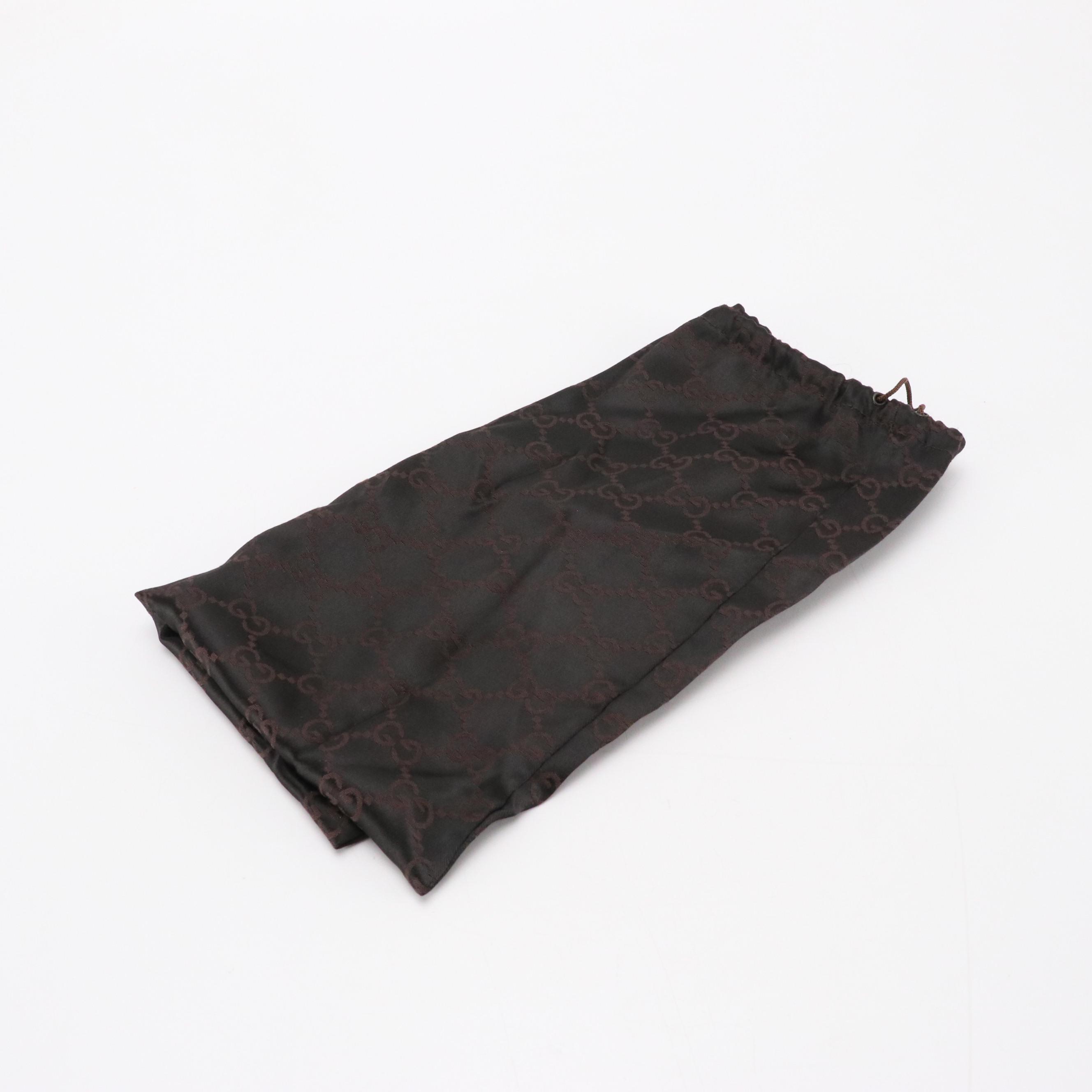 Gucci Small Bucket Tote in GG Canvas and Navy Calfskin Leather Trim