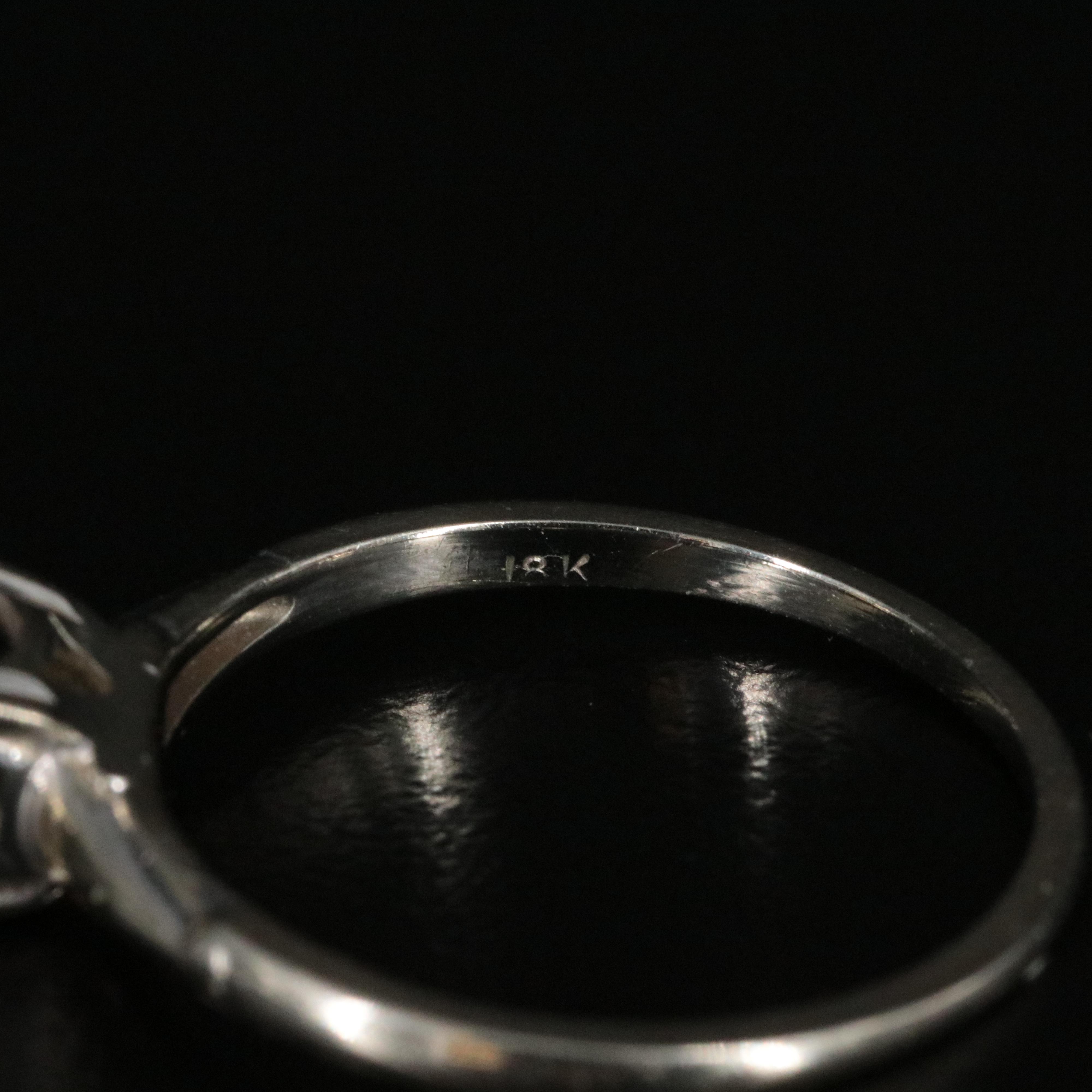 Vintage 18K 0.40 CT Diamond Solitaire Ring with Palladium Setting