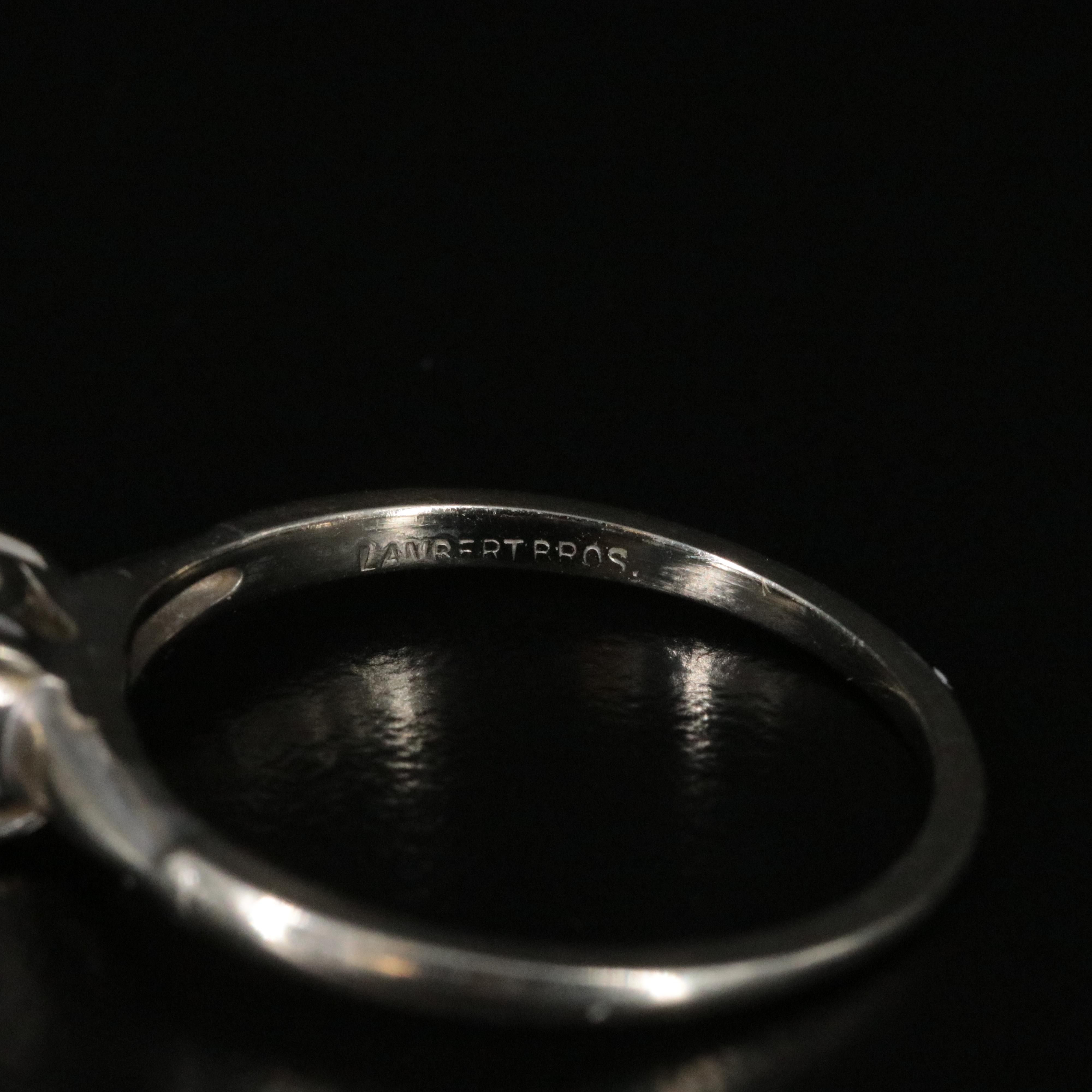 Vintage 18K 0.40 CT Diamond Solitaire Ring with Palladium Setting