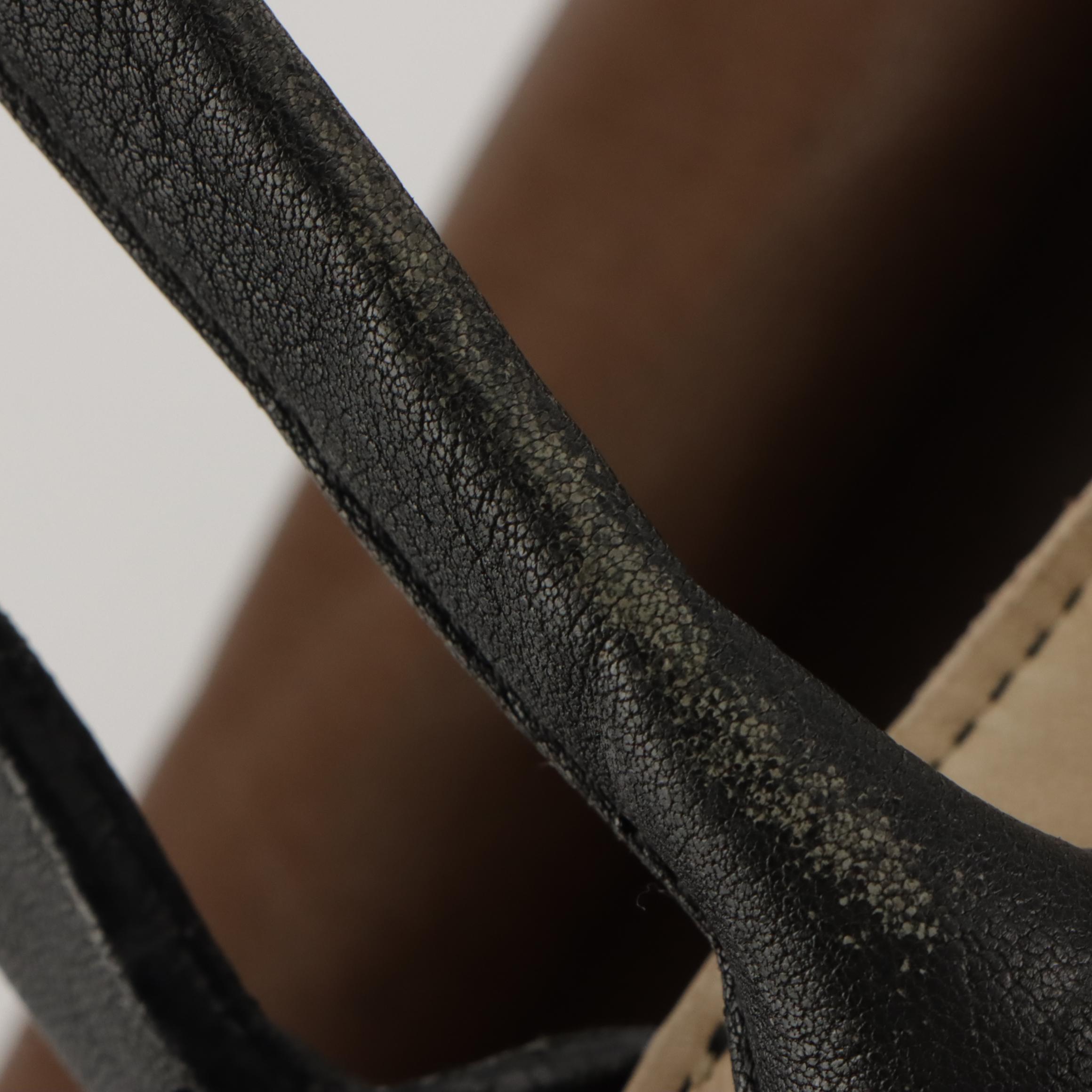 Chloé Alison East-West Tote Bag in Dark Brown Goatskin & Black Calfskin Leather