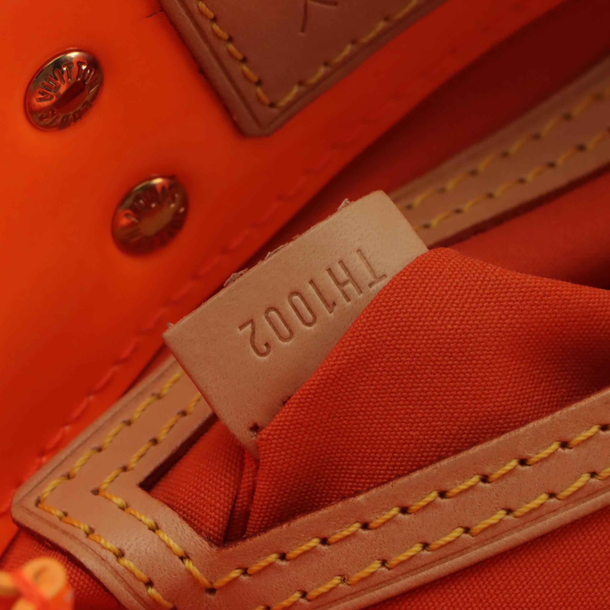 Louis Vuitton x Robert Wilson Reade PM Tote in Neon Orange/Pink Monogram Vernis
