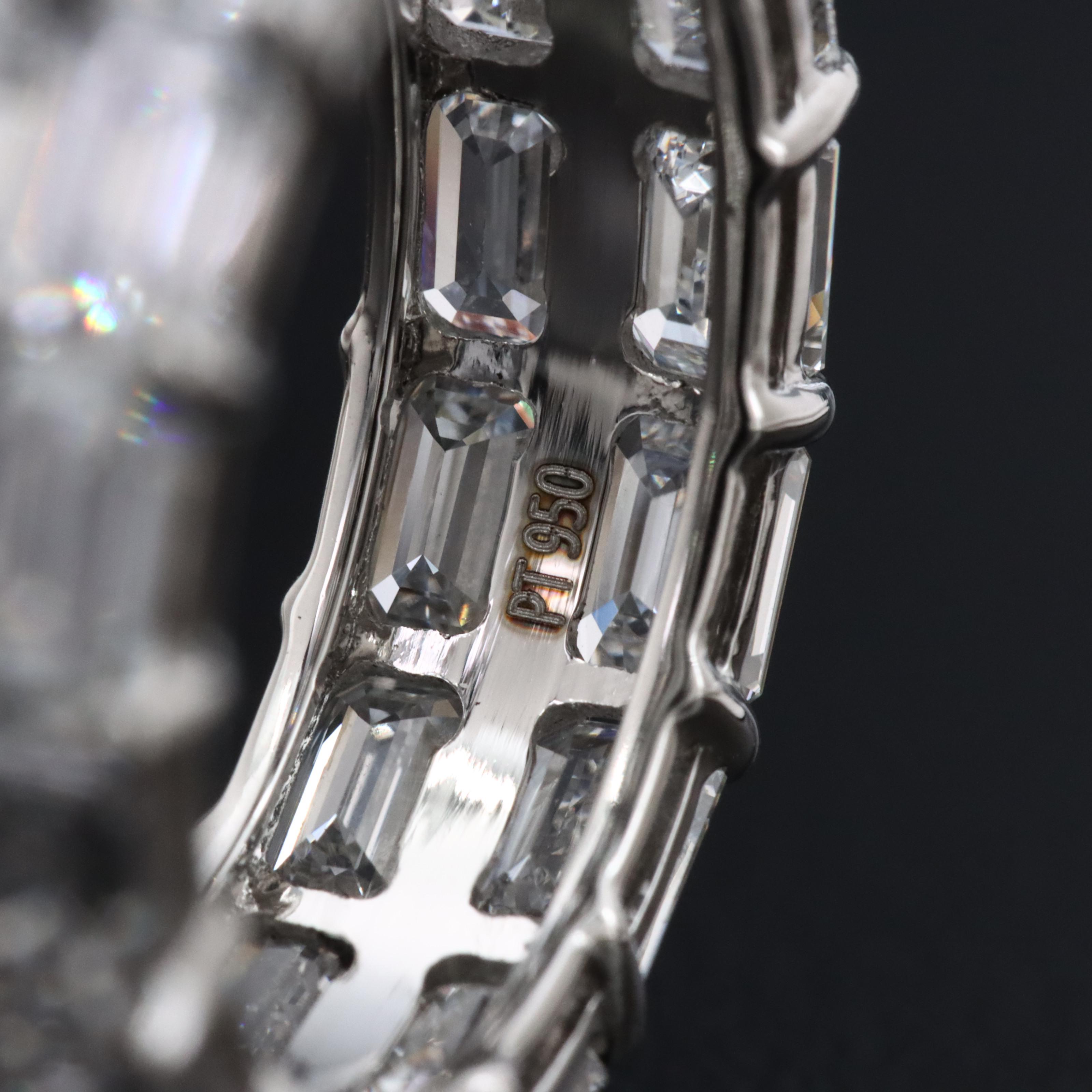 Platinum 7.92 CTW Lab Grown Diamond Double Row Eternity Band