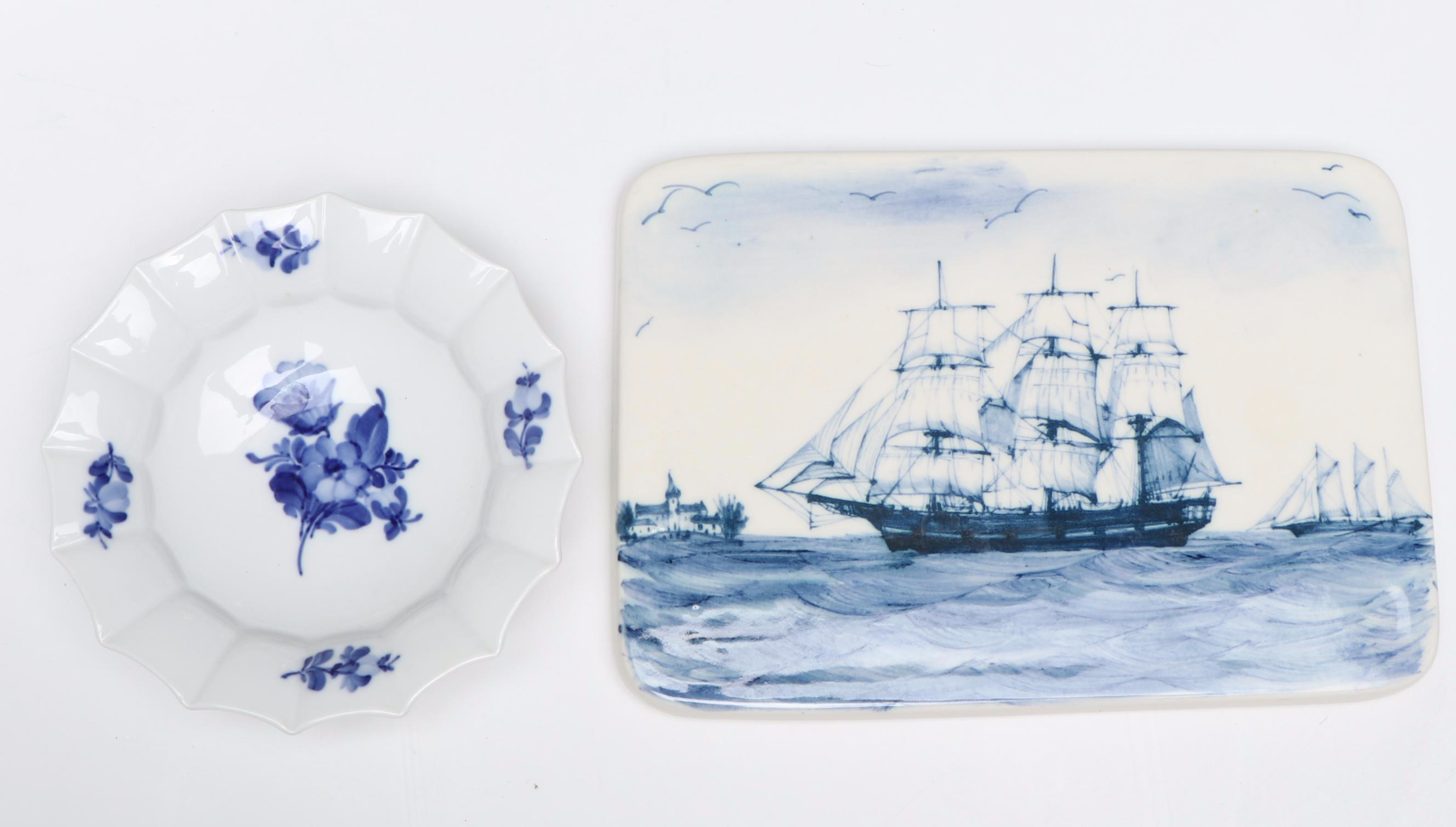 Delft "Maryland" Porcelain Tobacco Jar and Other Ceramic Table Accessories