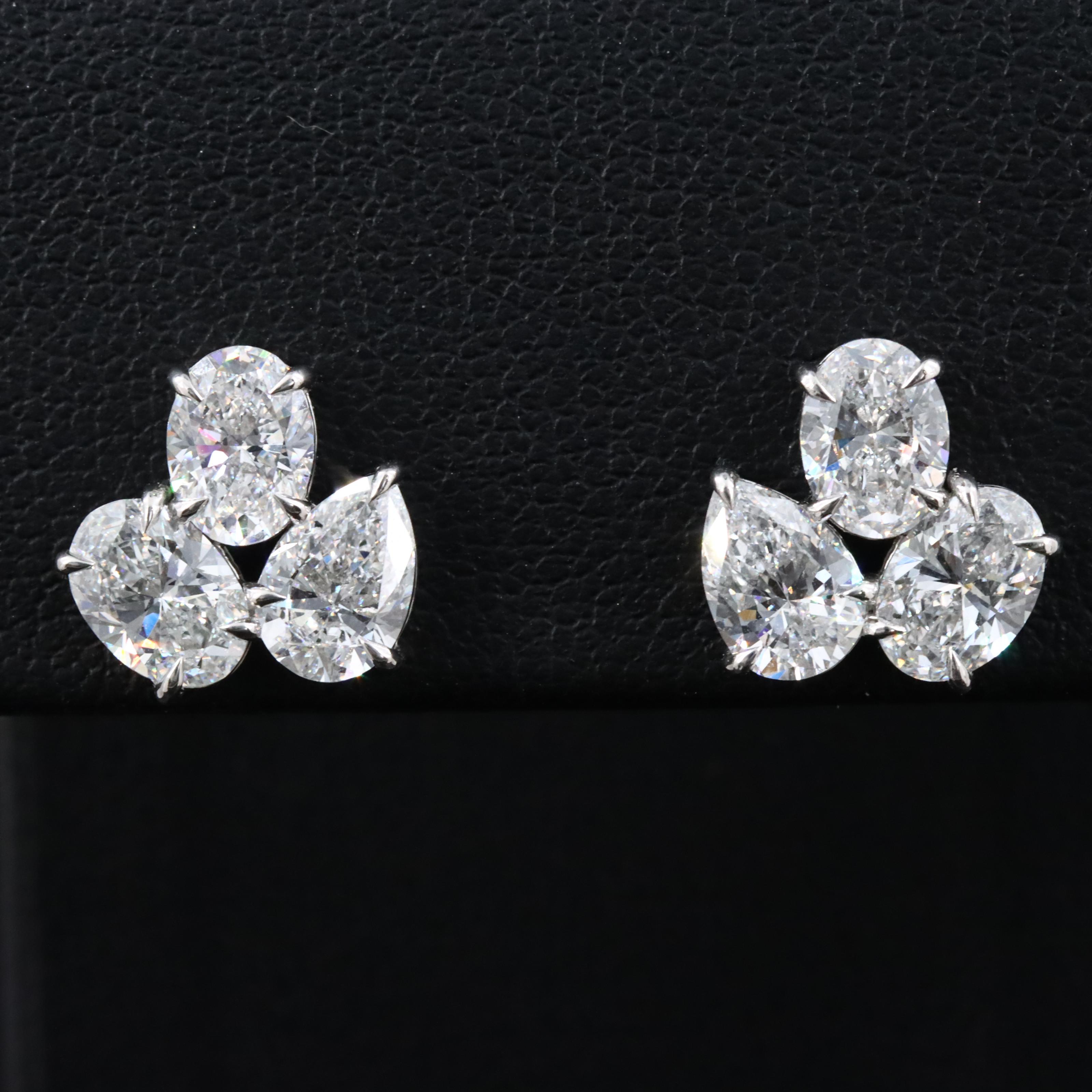 Platinum 3.11 CTW Lab Grown Diamond Earrings