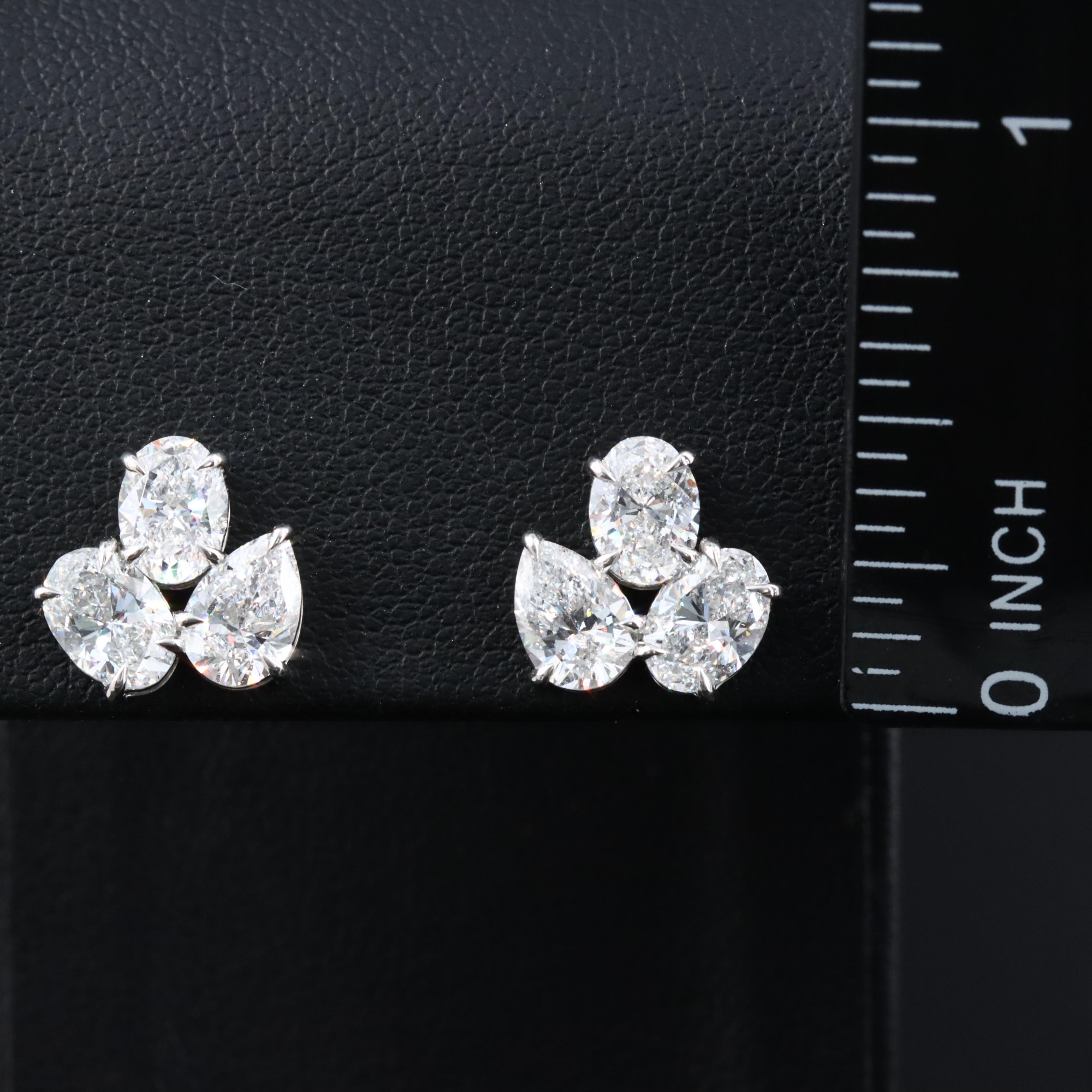 Platinum 3.11 CTW Lab Grown Diamond Earrings