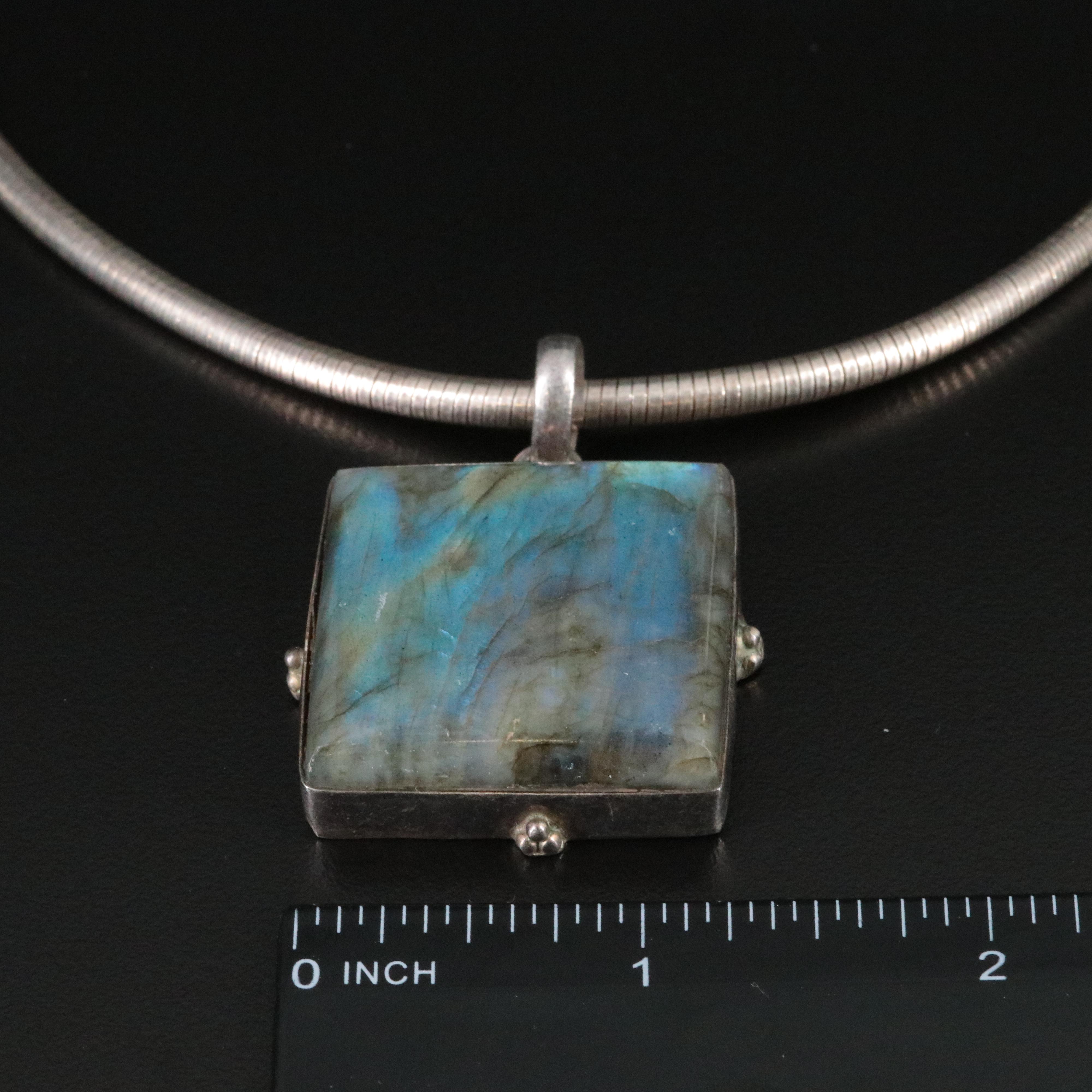 Sterling Labradorite Pendant Necklace