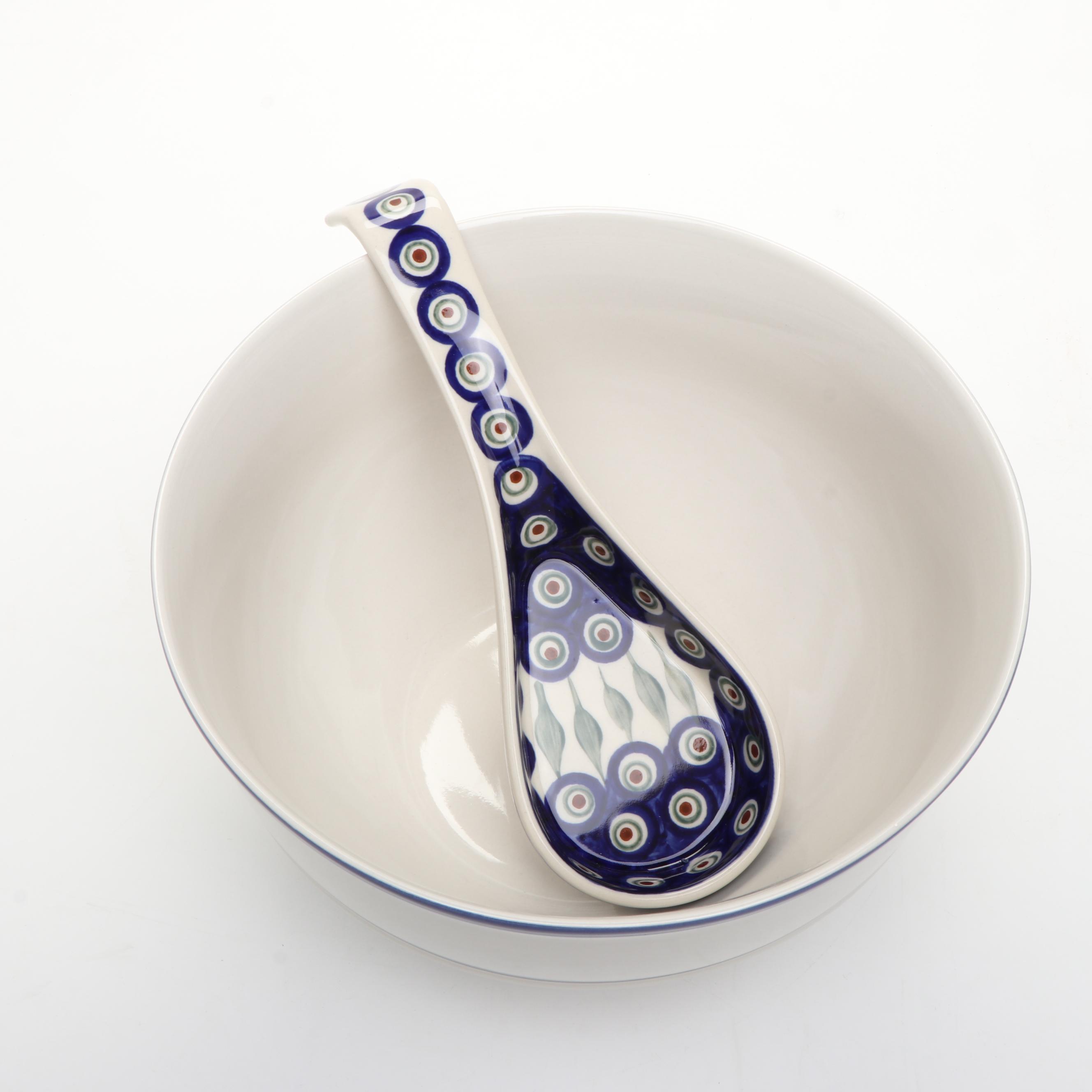 Delft "Maryland" Porcelain Tobacco Jar and Other Ceramic Table Accessories