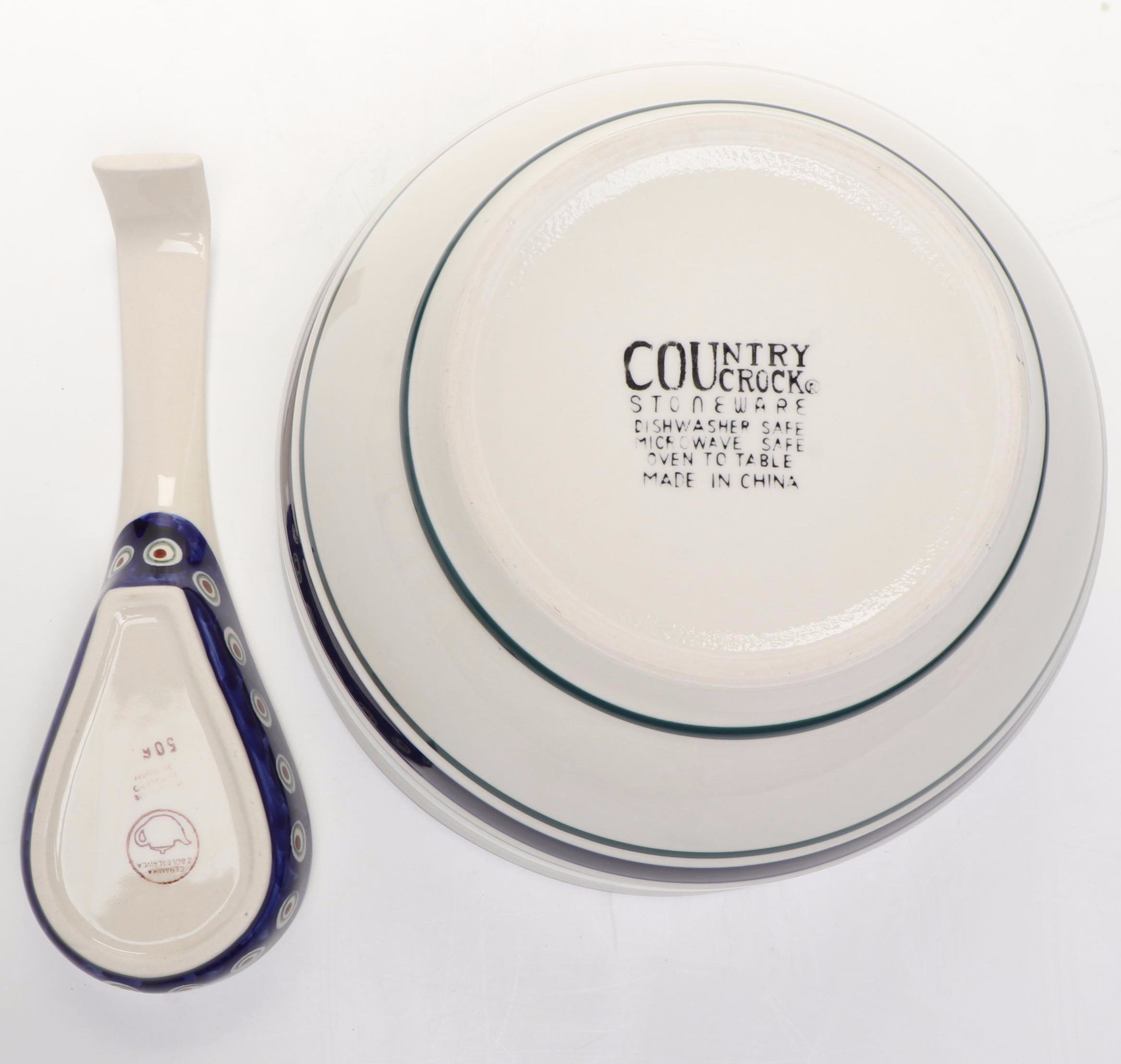 Delft "Maryland" Porcelain Tobacco Jar and Other Ceramic Table Accessories