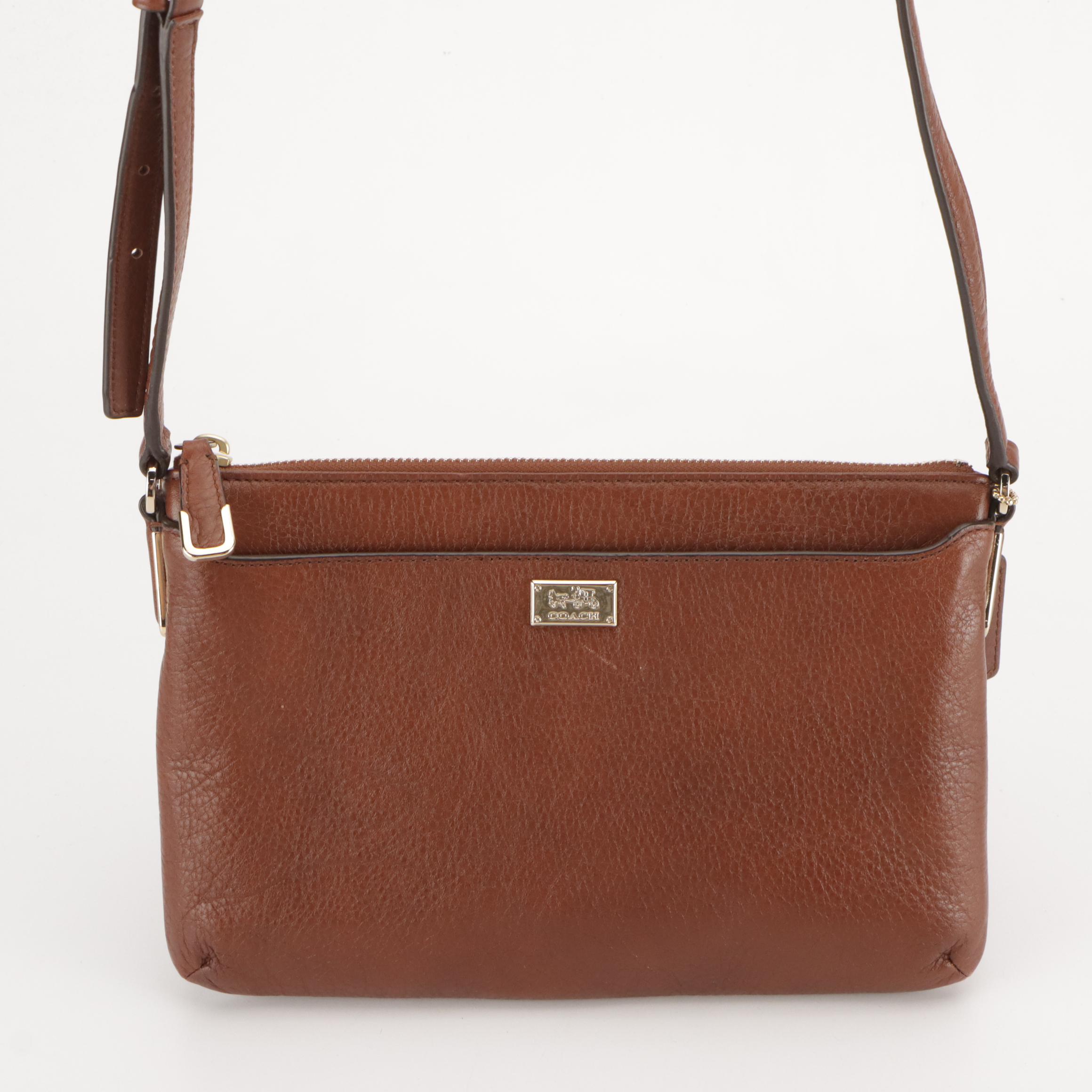 Coach Mocha Brown Carnival Crossbody Bag, Hot Pink Leather Zip Wallet, Other Bag