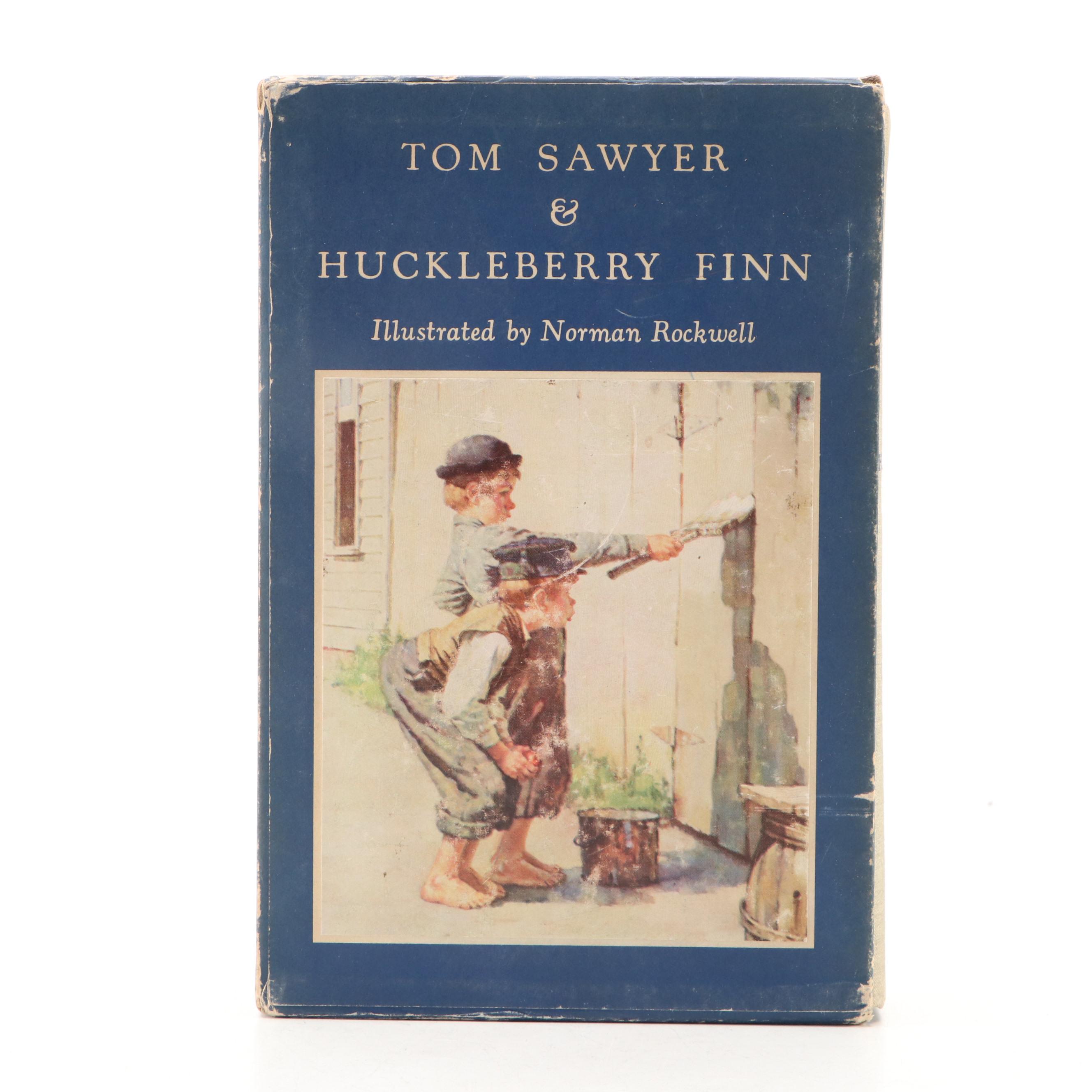 Norman Rockwell Illustrated "Tom Sawyer and Huckleberry Finn" by Mark Twain
