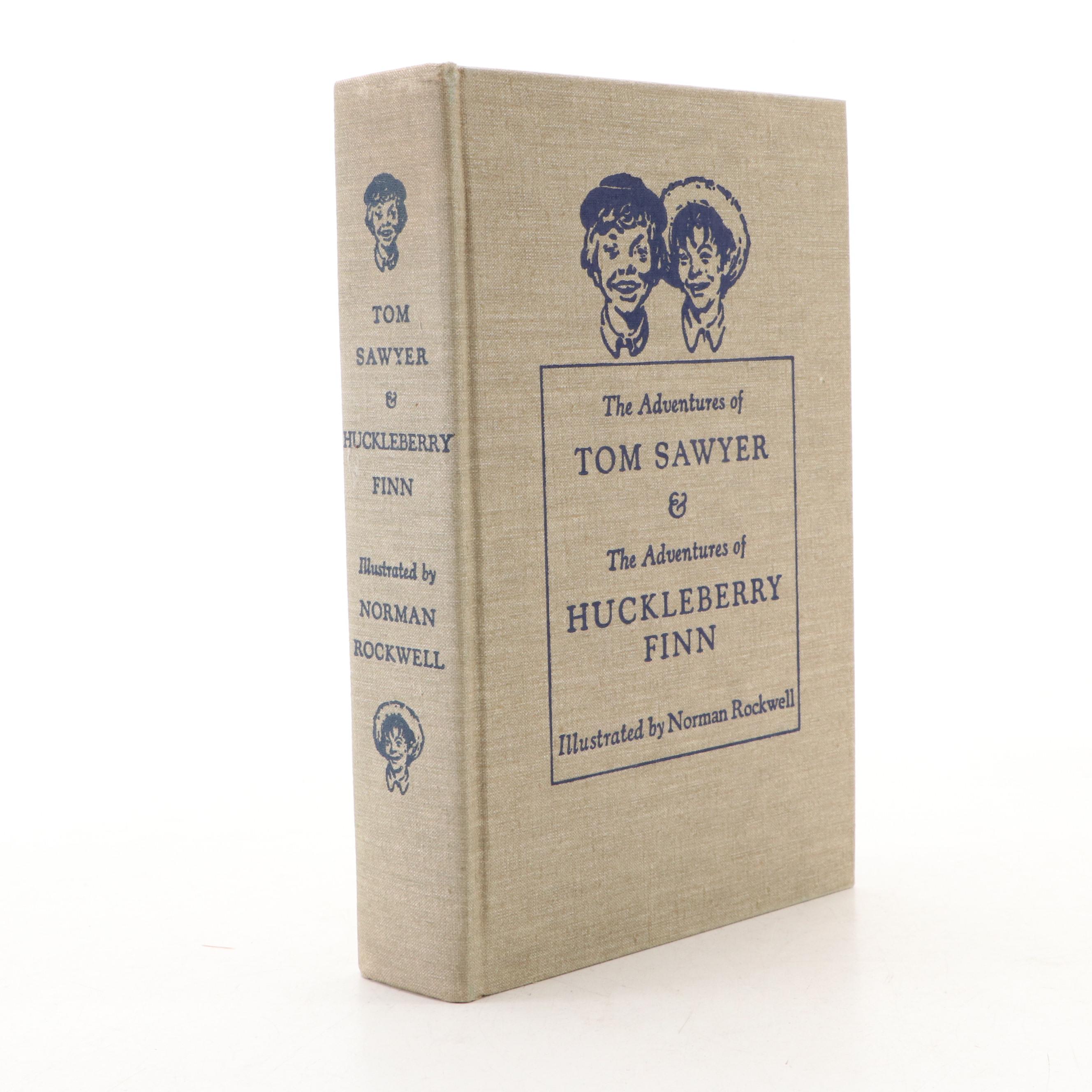 Norman Rockwell Illustrated "Tom Sawyer and Huckleberry Finn" by Mark Twain