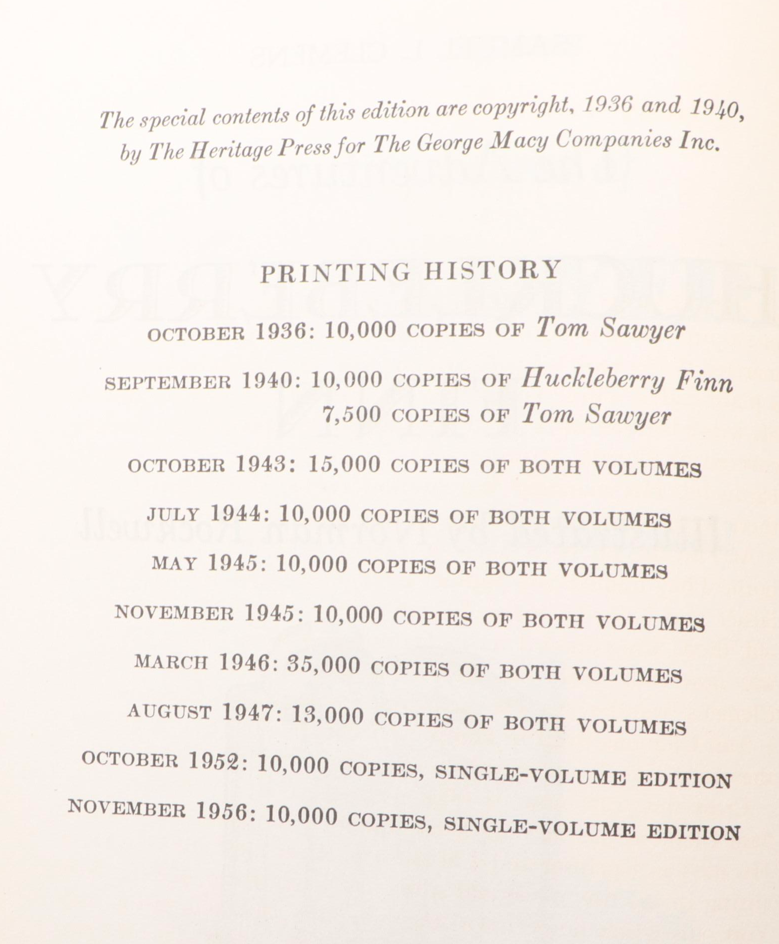 Norman Rockwell Illustrated "Tom Sawyer and Huckleberry Finn" by Mark Twain