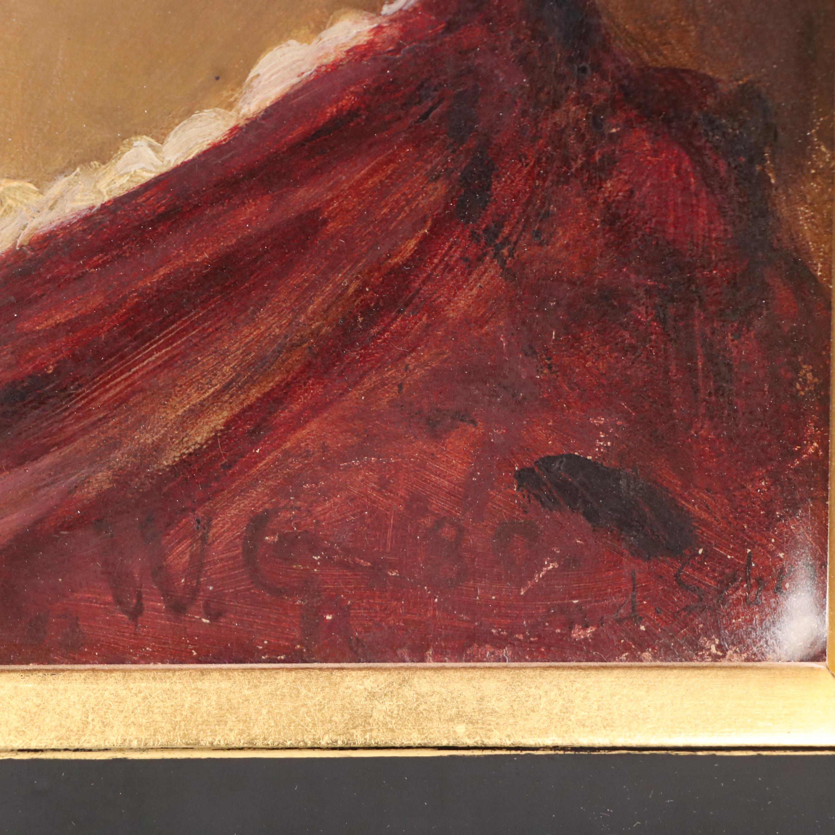 Side Profile Portrait Oil Painting of Child