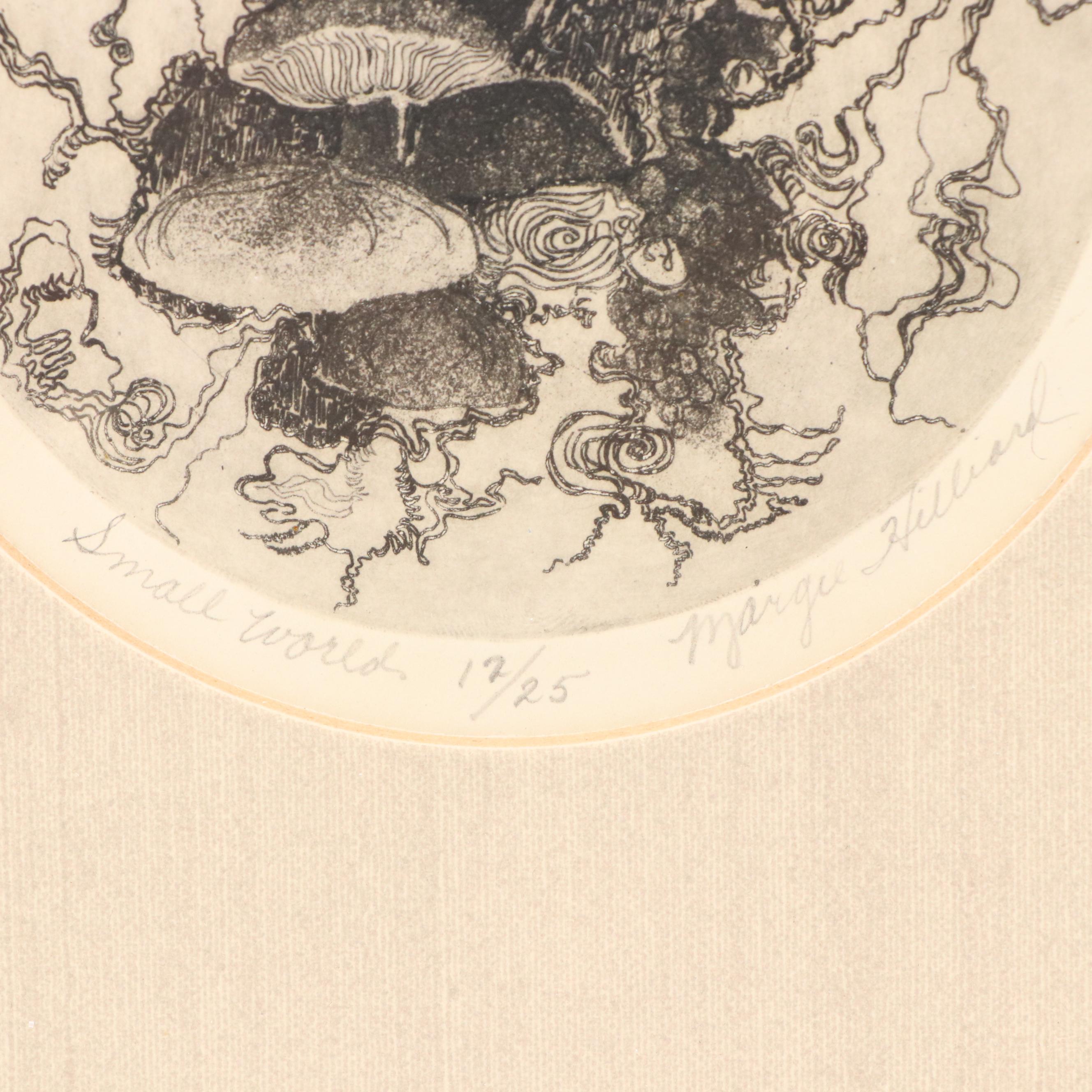 Margie Hilliand Etching "Small World"