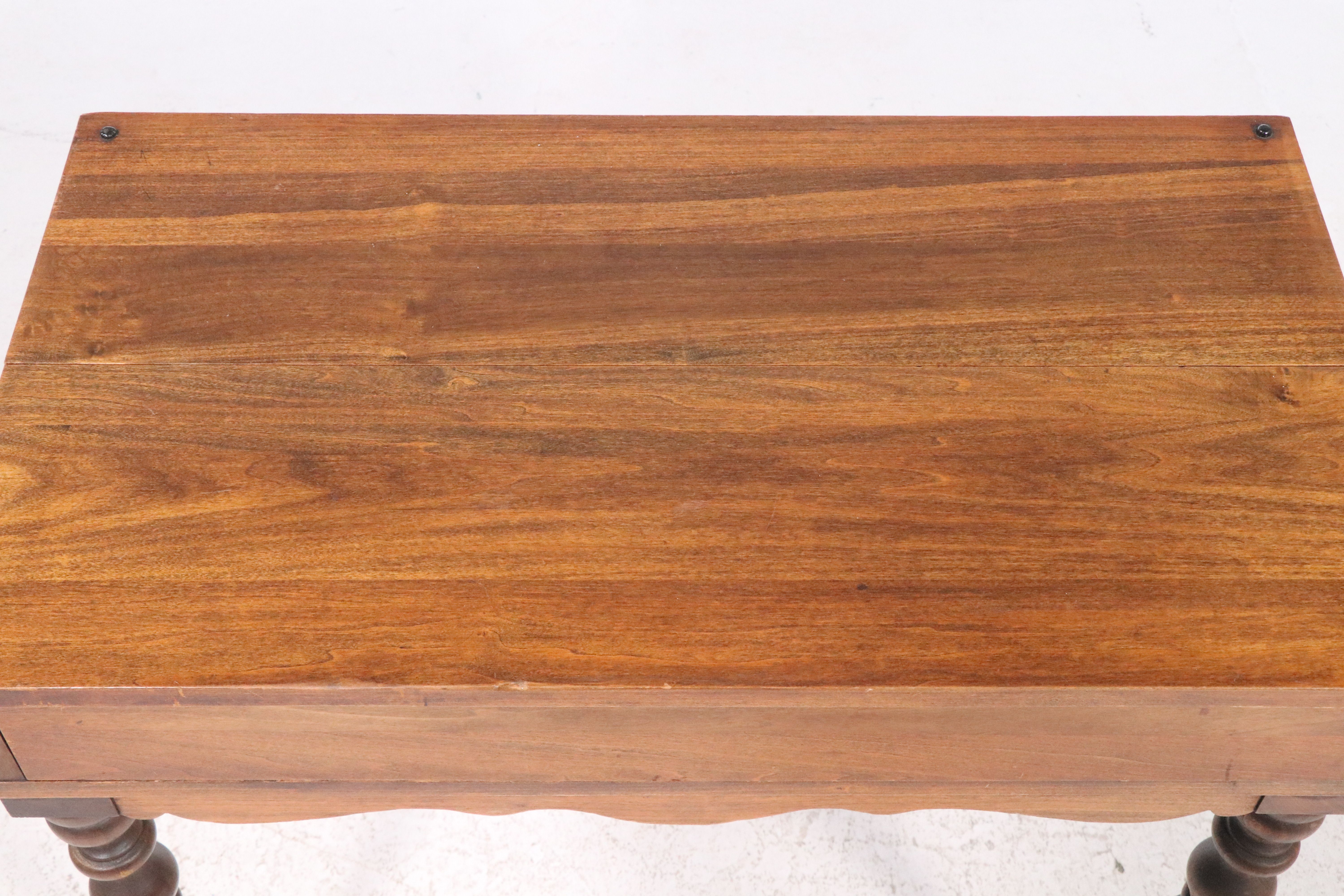 American Colonial Style Walnut Spinet Desk, Early 20th Century