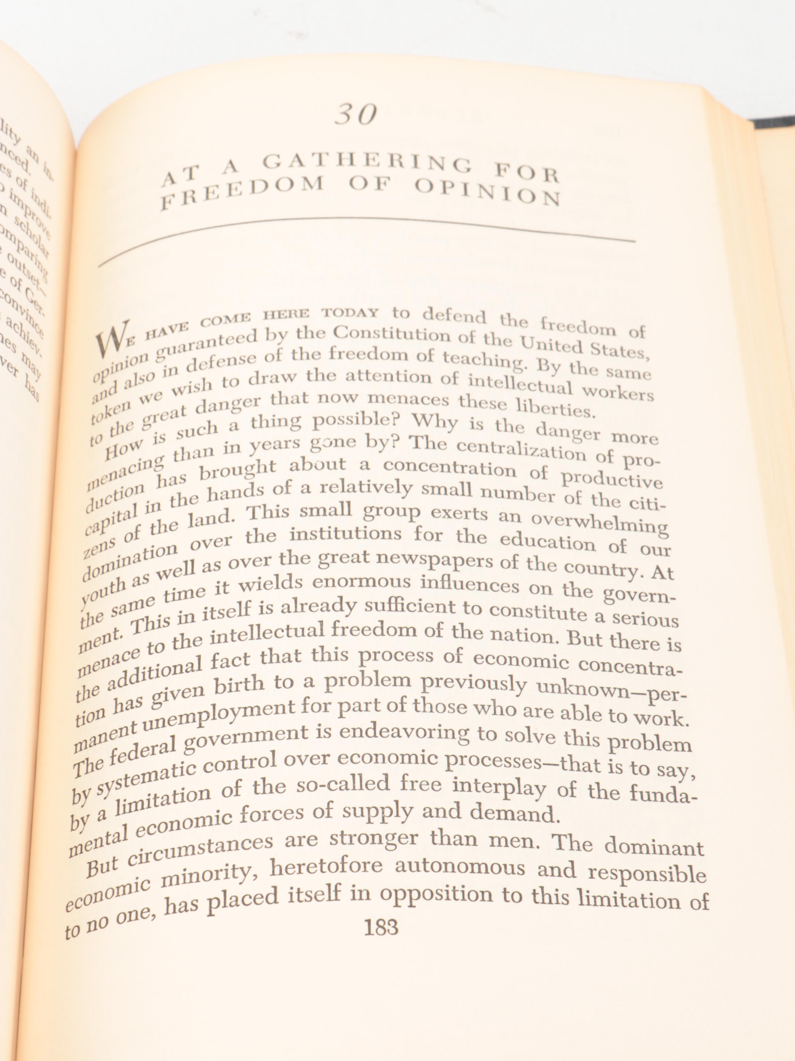 First Printing "Out of My Later Years" by Albert Einstein, 1950
