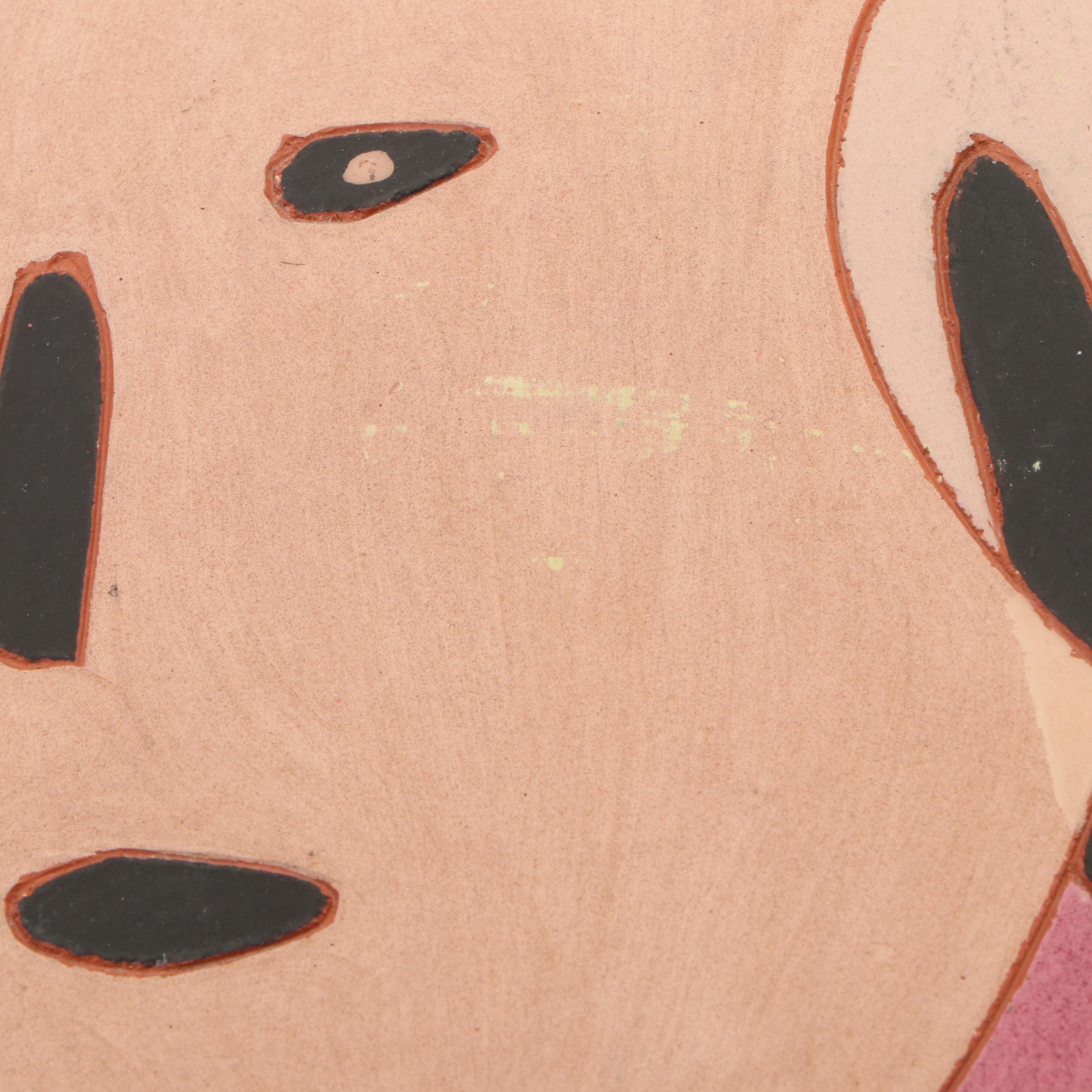 Louis Mendez Pottery Folk Art Wall Hanging