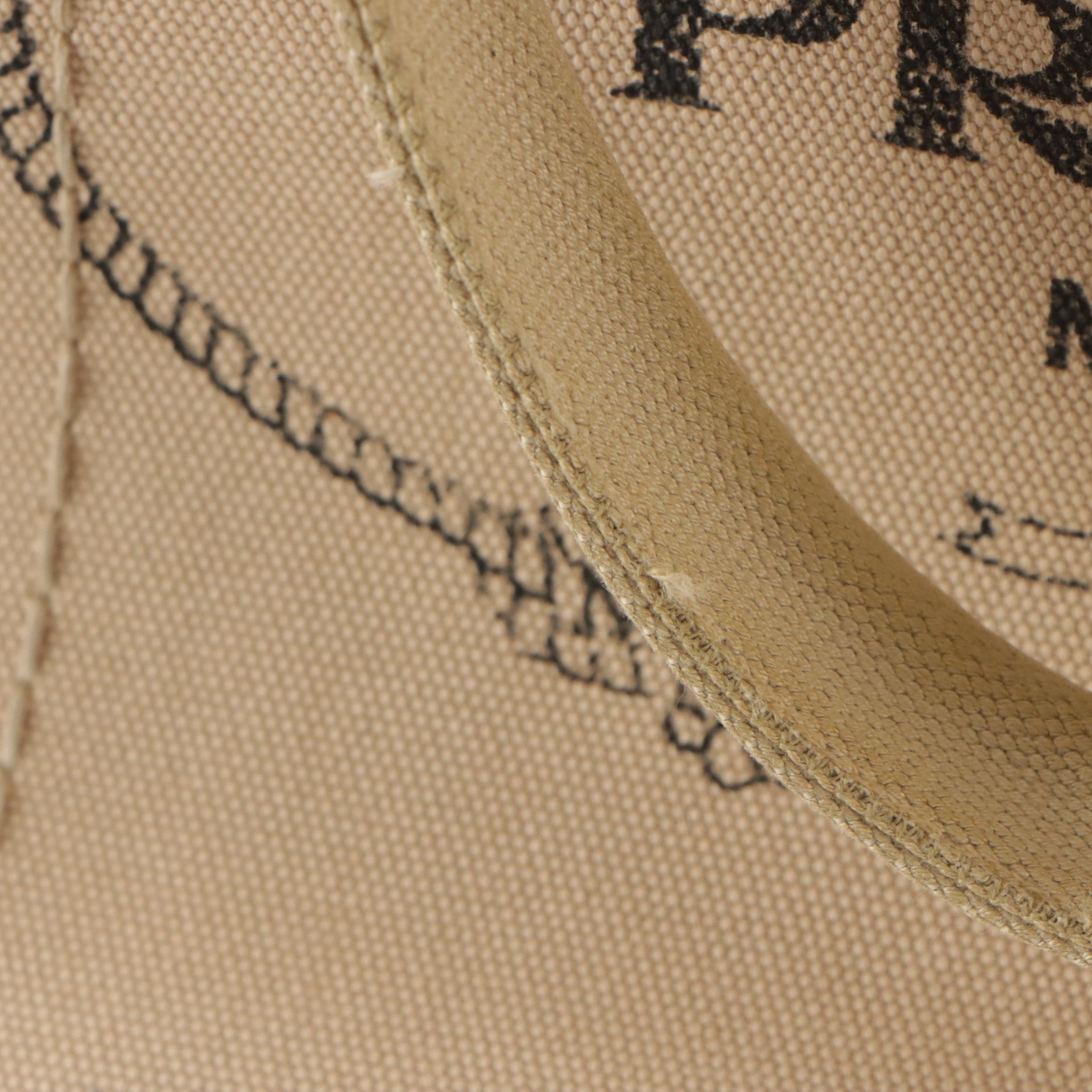 Prada Large Canapa Tote Bag in Beige Canvas