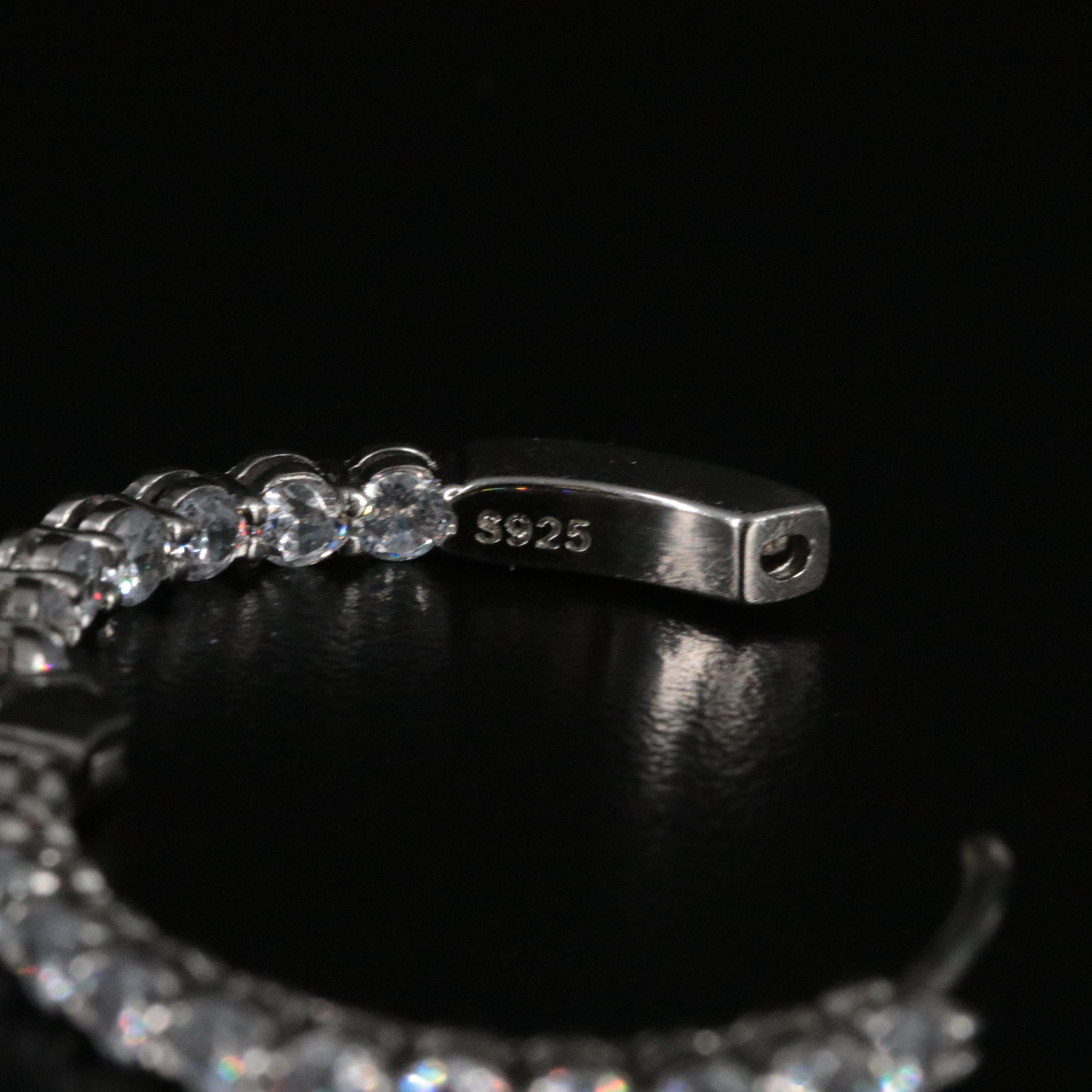 Sterling Inside Out Diamond Hoop Earrings