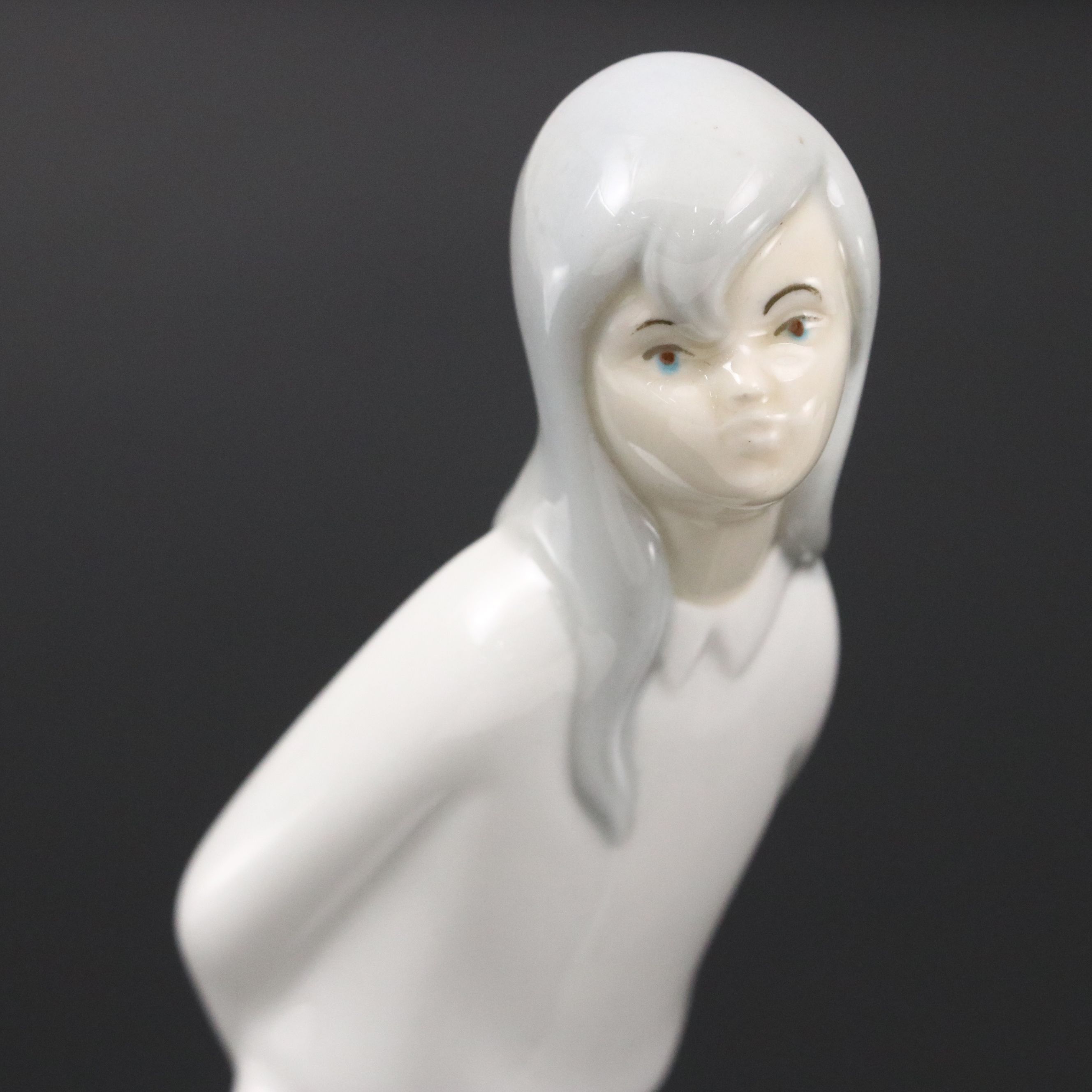 Lladró "Spring is Here" and Miquel Requena "Bowing Girl" Porcelain Figurines