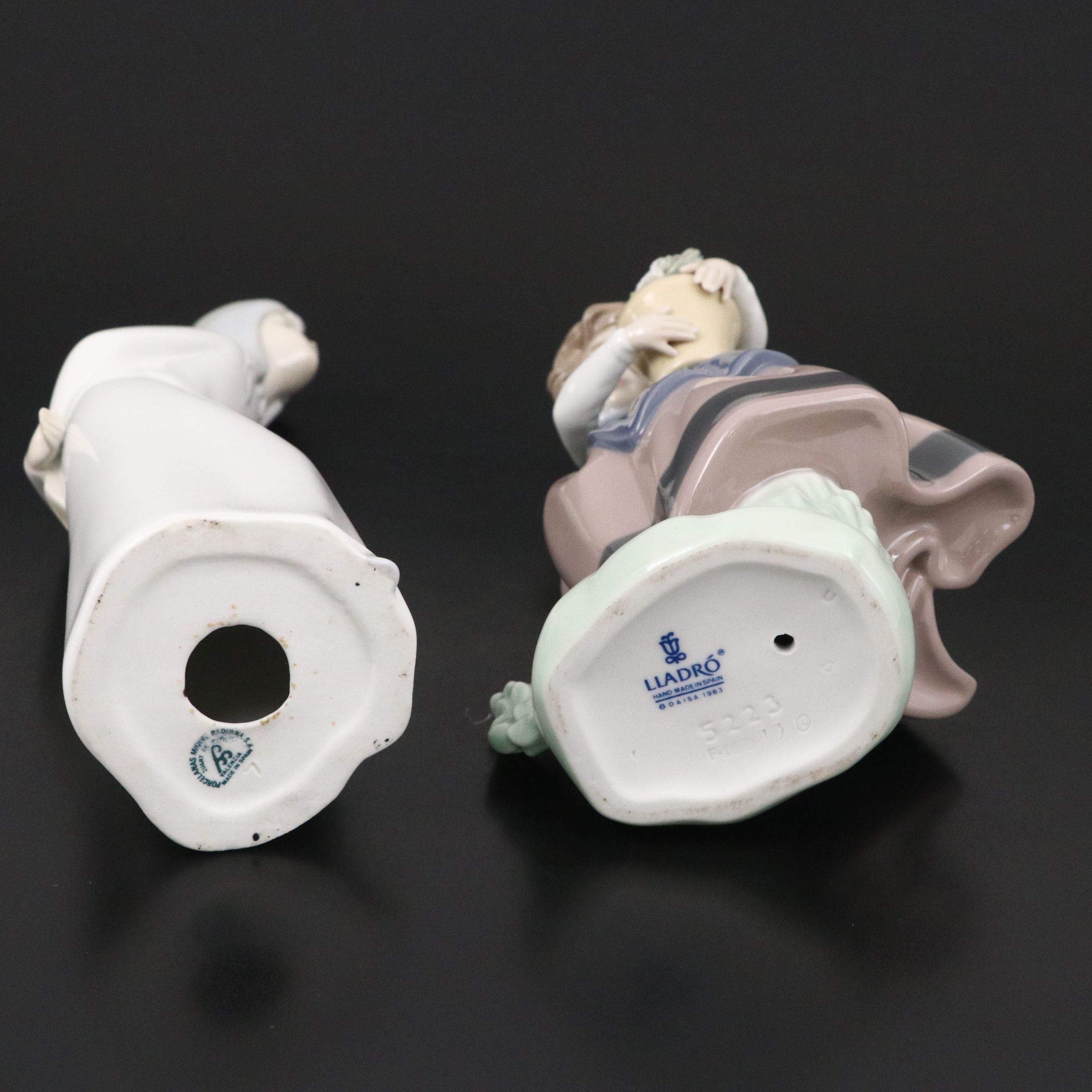 Lladró "Spring is Here" and Miquel Requena "Bowing Girl" Porcelain Figurines