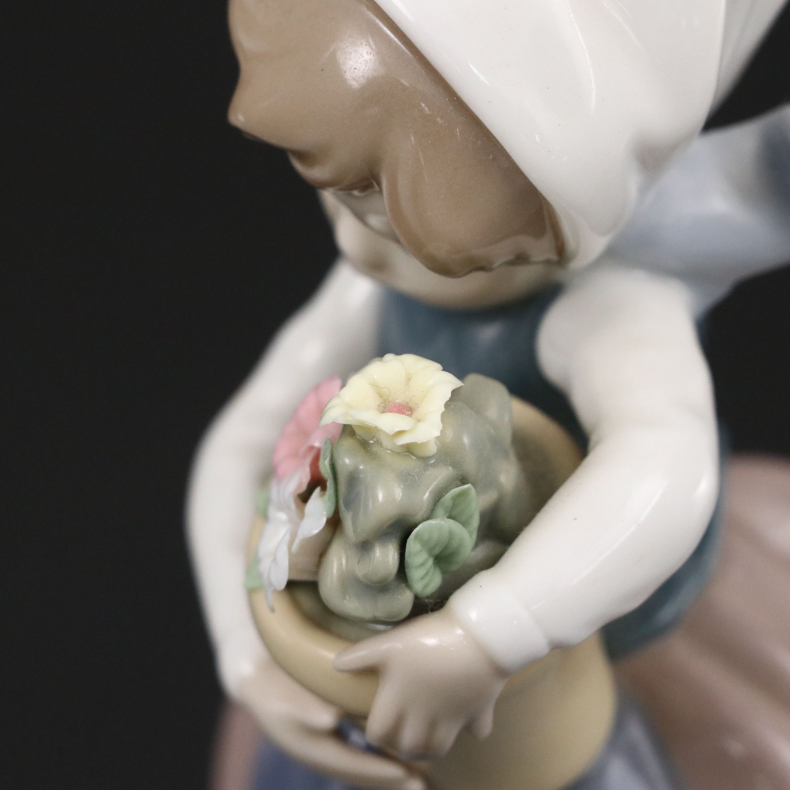 Lladró "Spring is Here" and Miquel Requena "Bowing Girl" Porcelain Figurines