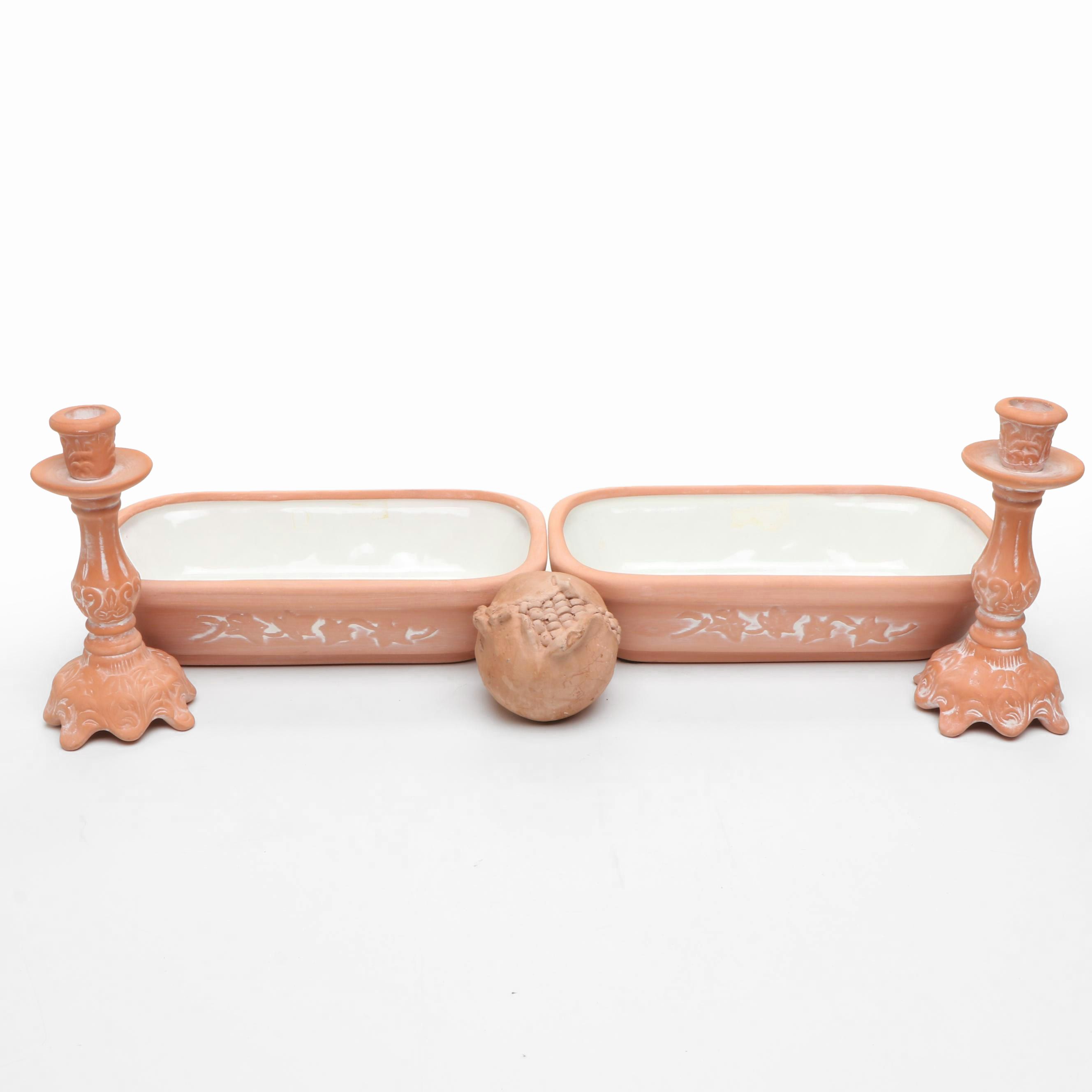 Seville Industries Ceramic Casseroles with Other Candlesticks and Figure