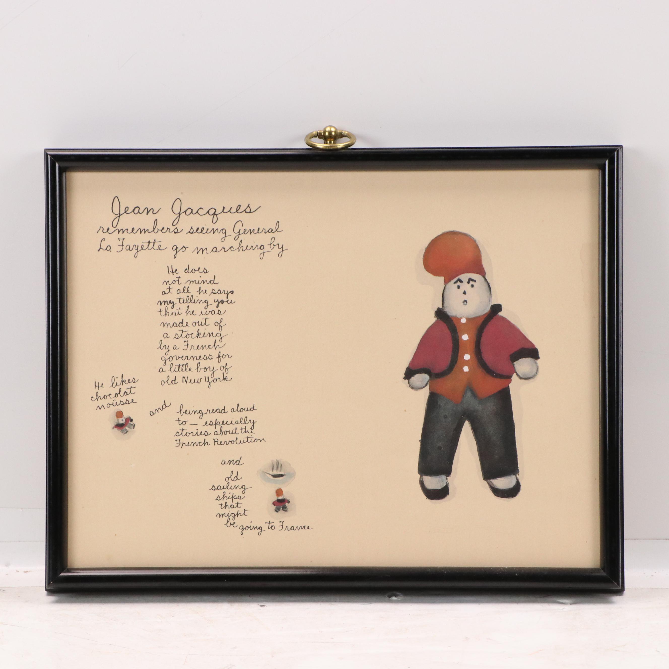 Hand-Colored Collotypes "Jean Jacques" and "This Is My Doll Edwina"