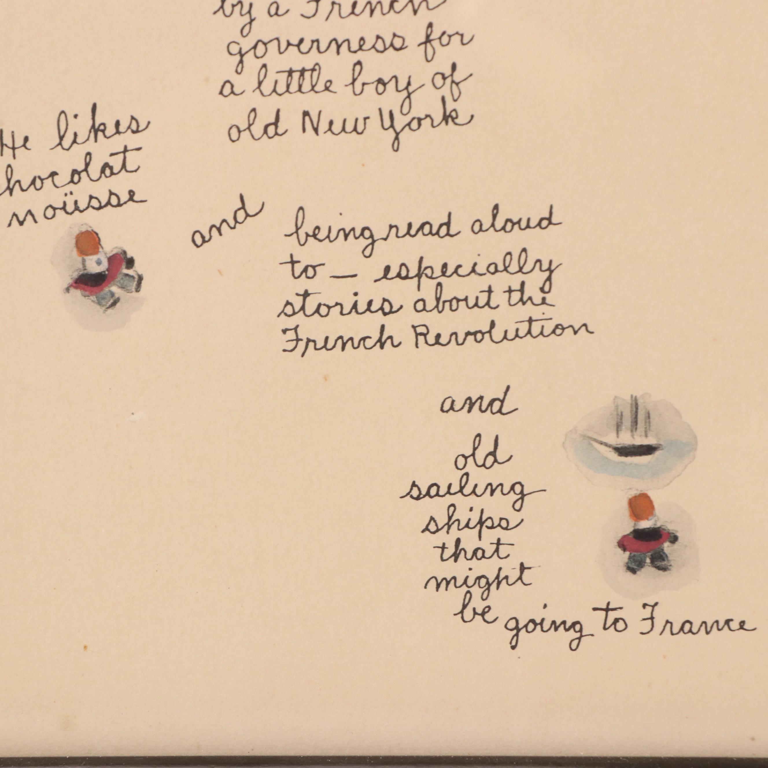 Hand-Colored Collotypes "Jean Jacques" and "This Is My Doll Edwina"