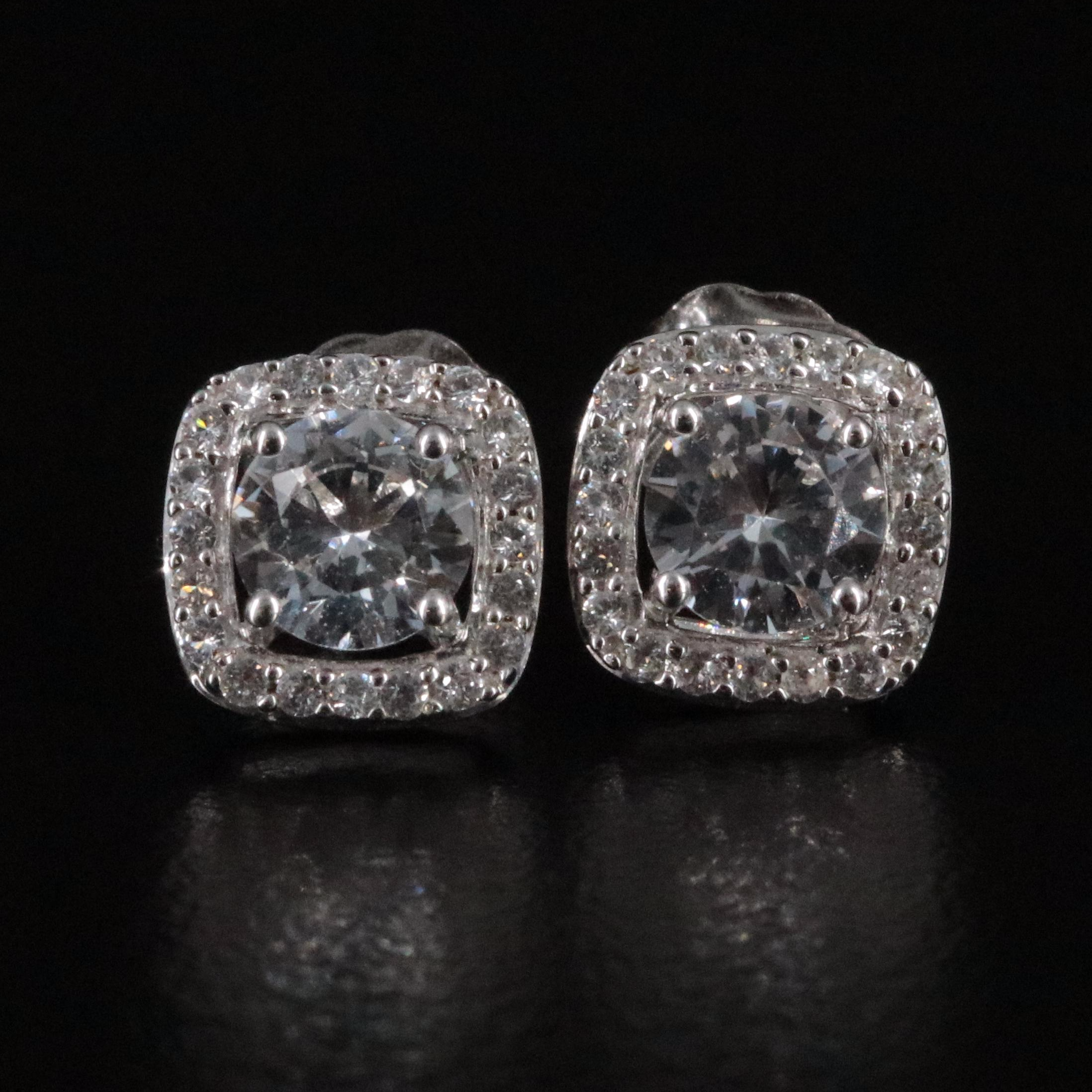 Sterling White Sapphire Earrings