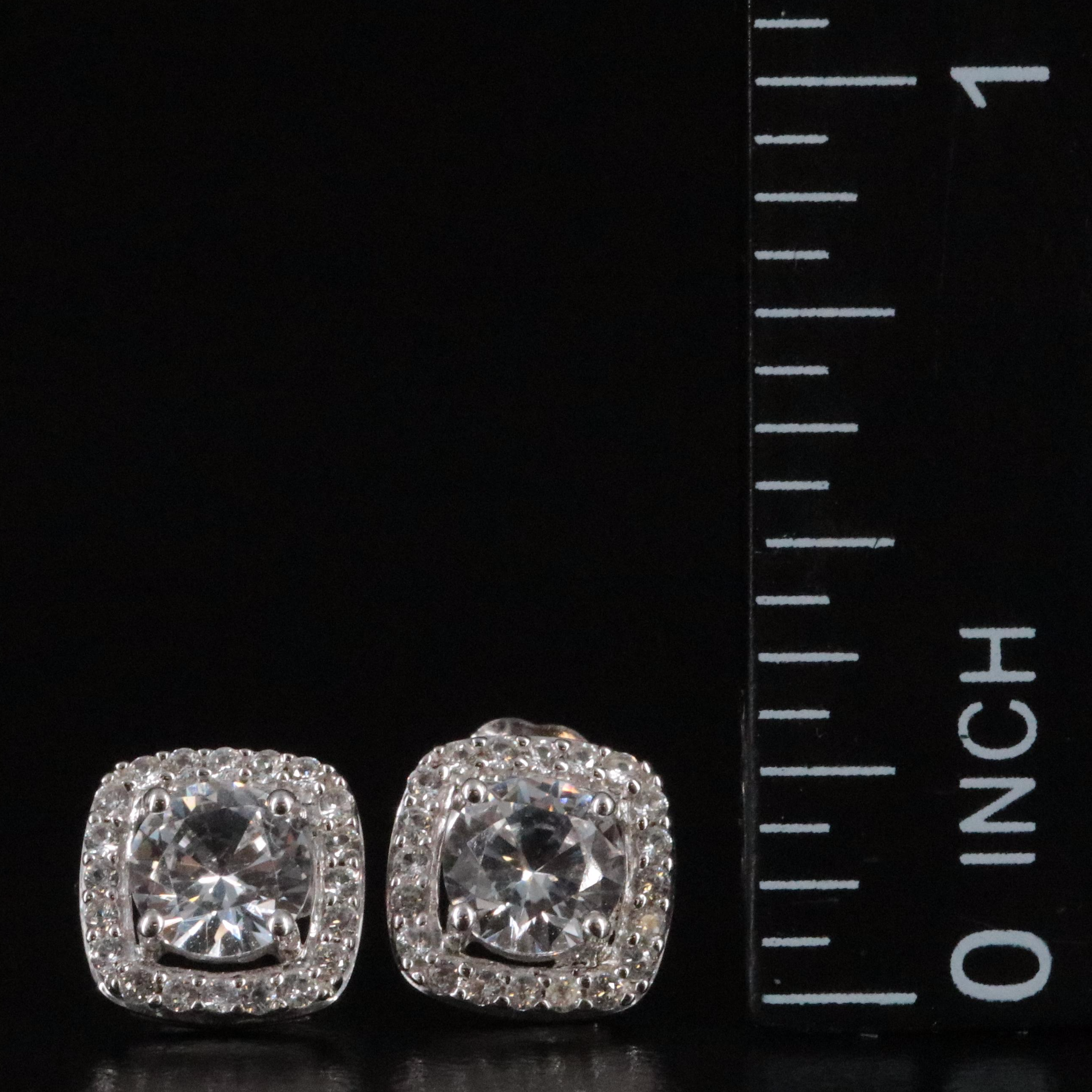 Sterling White Sapphire Earrings