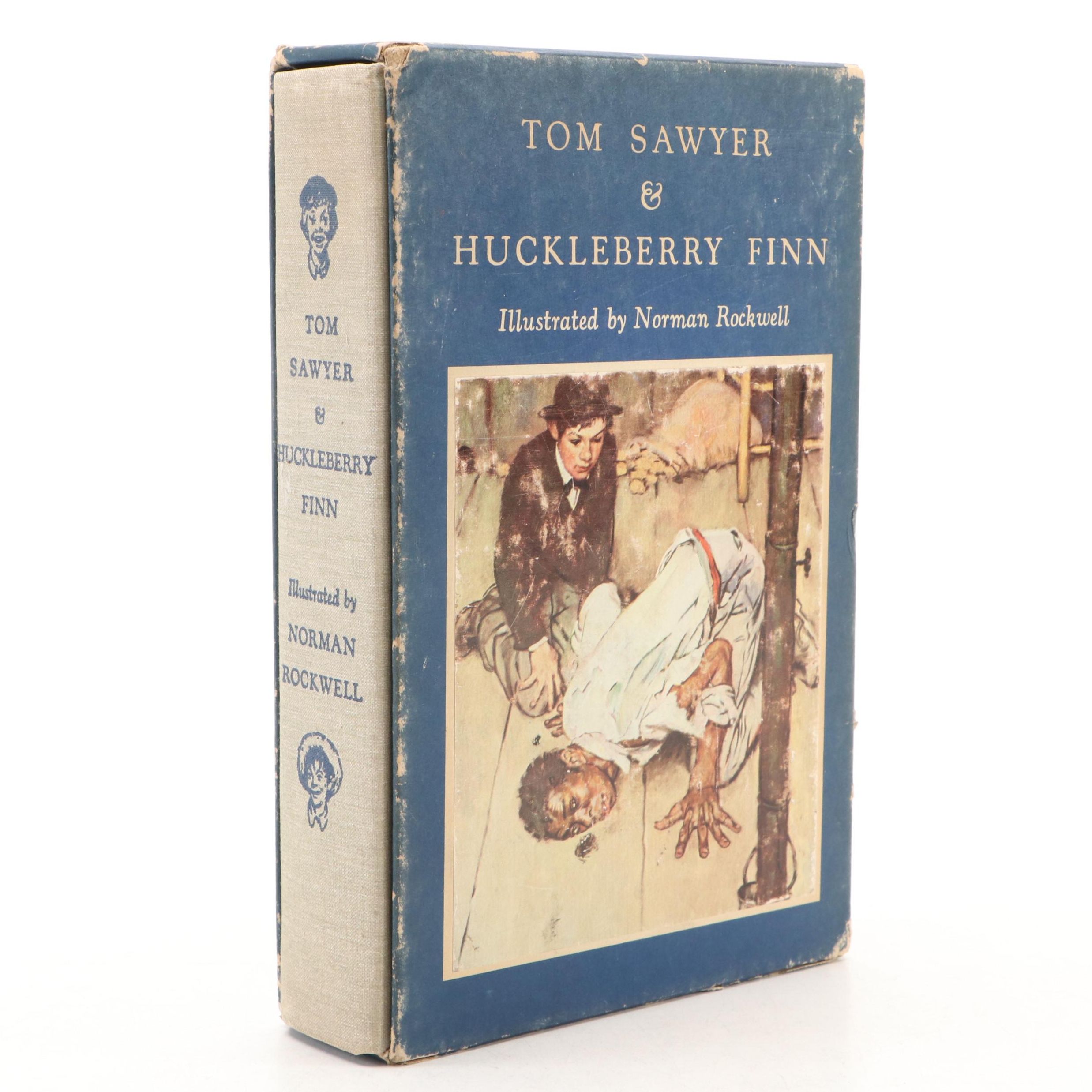 Norman Rockwell Illustrated "Tom Sawyer and Huckleberry Finn" by Mark Twain