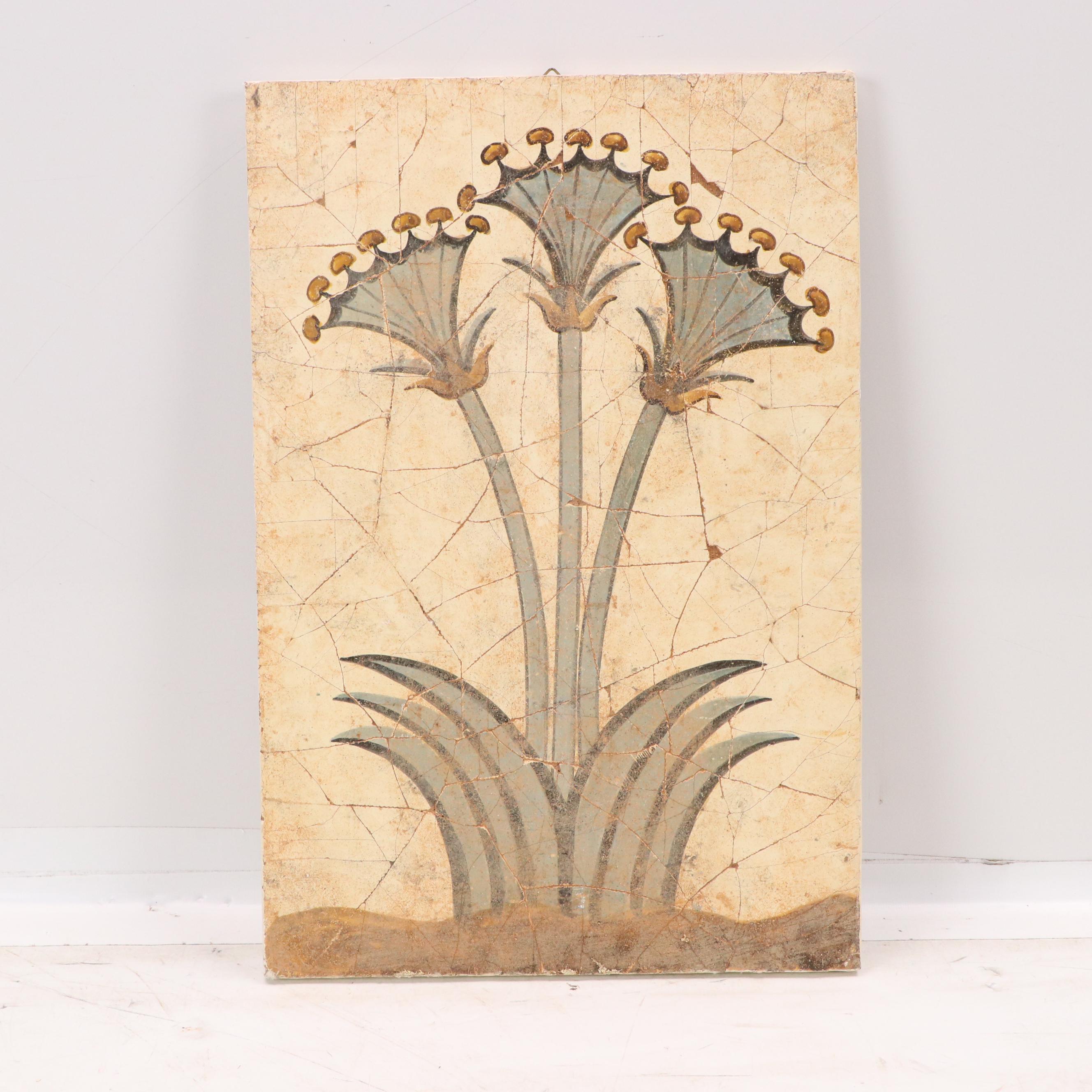 Cricket Relief Print "Wild Flowers," Late 20th Century, and More