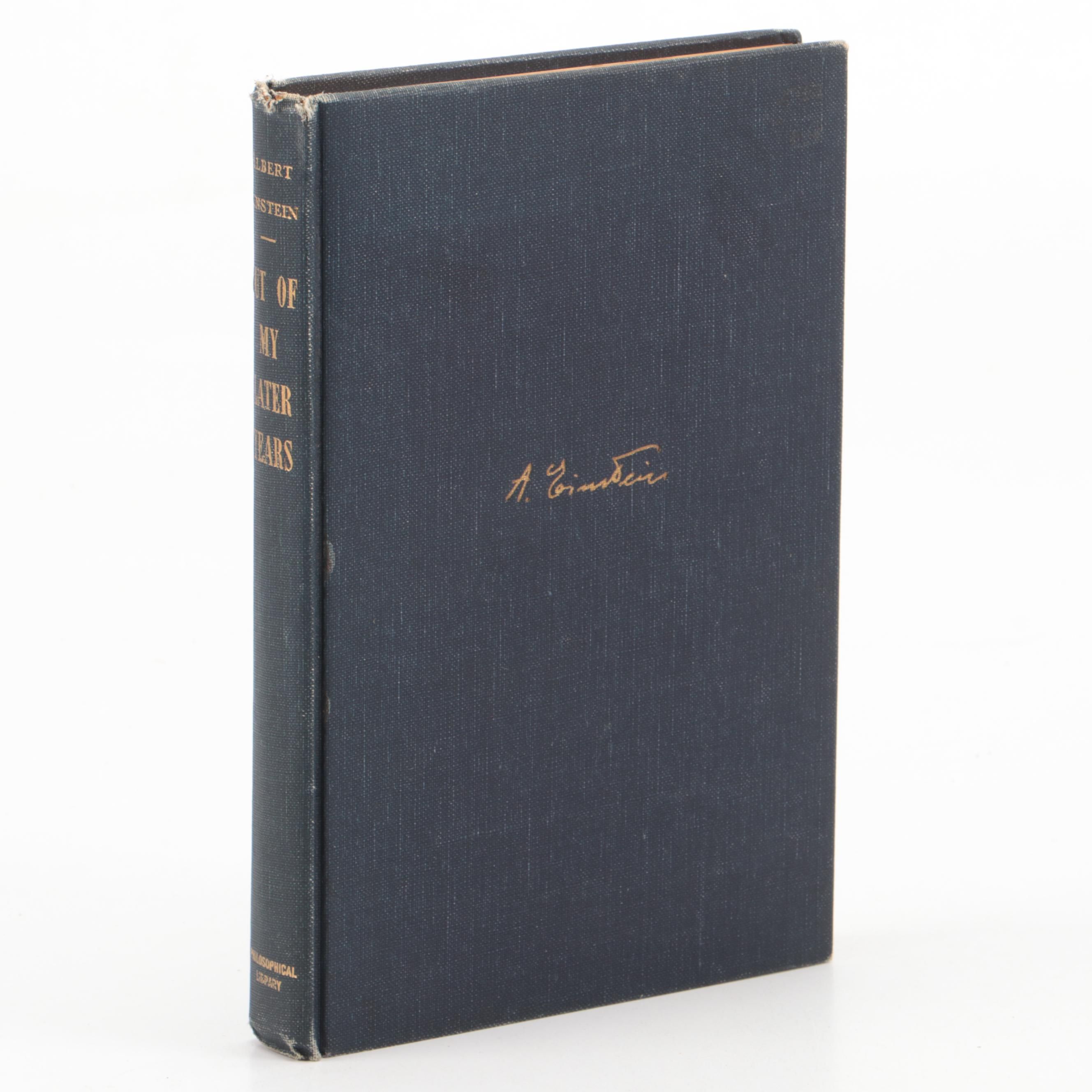 First Printing "Out of My Later Years" by Albert Einstein, 1950