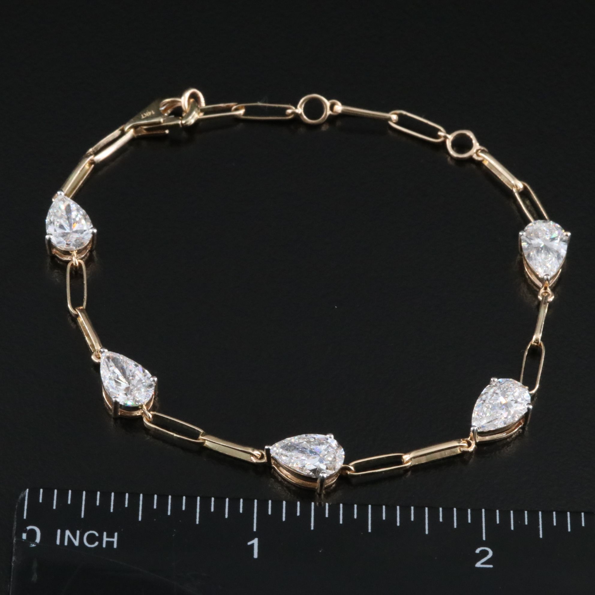 14K 4.42 CTW Lab Grown Diamond Station Bracelet