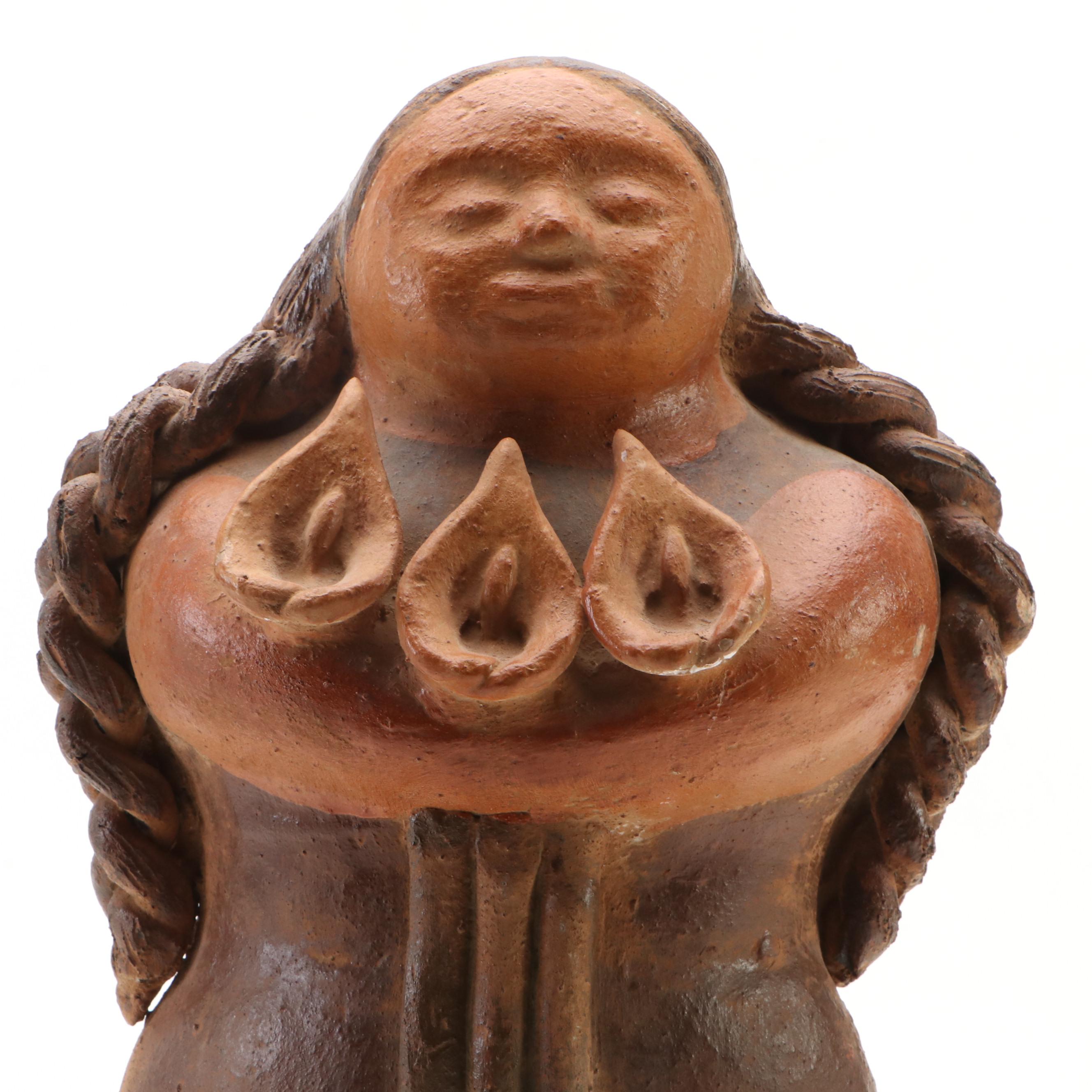 Mexican Style Earthenware Gorda Figurine