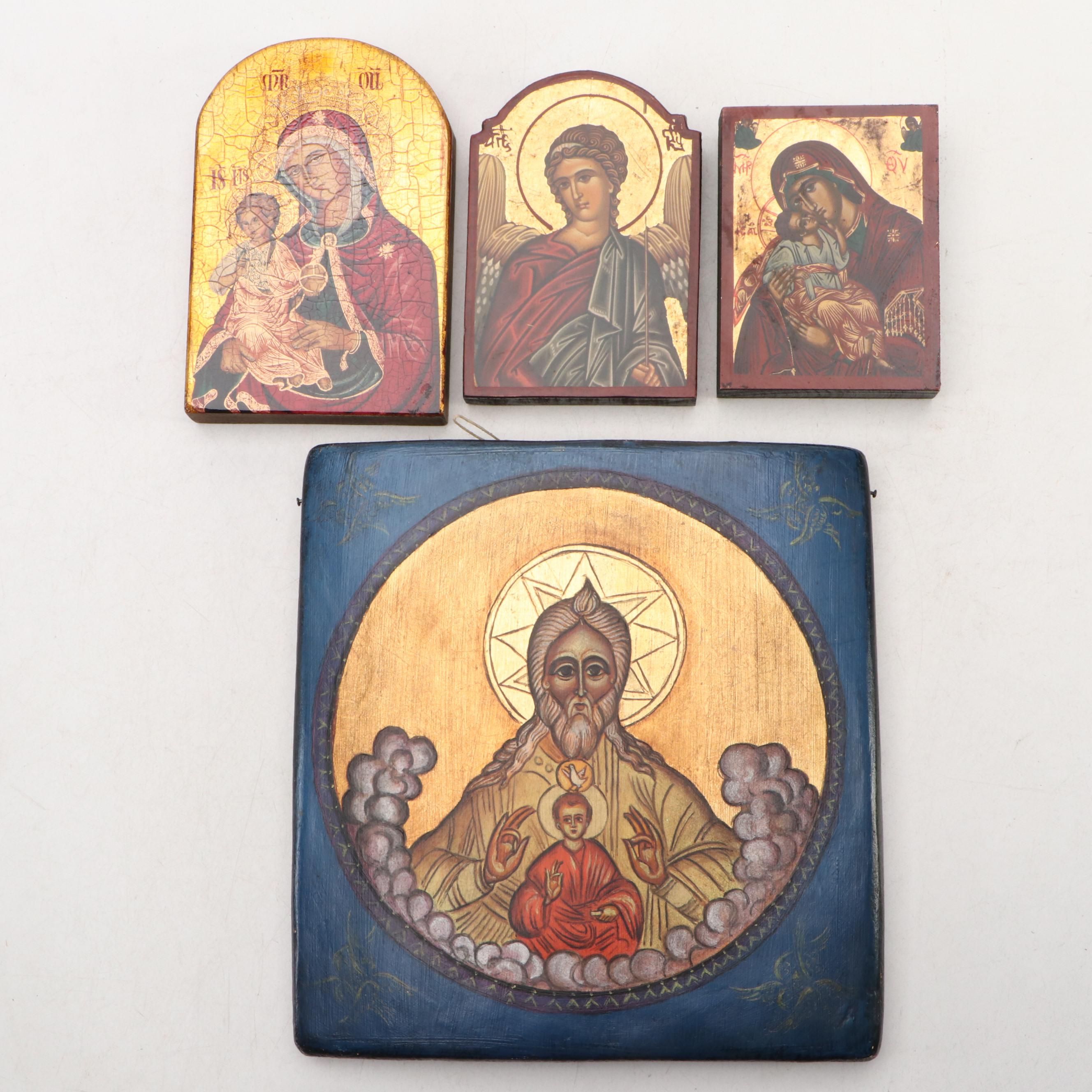 Hungarian Orthodox Church Hand-Painted Otechestvo with More Icons