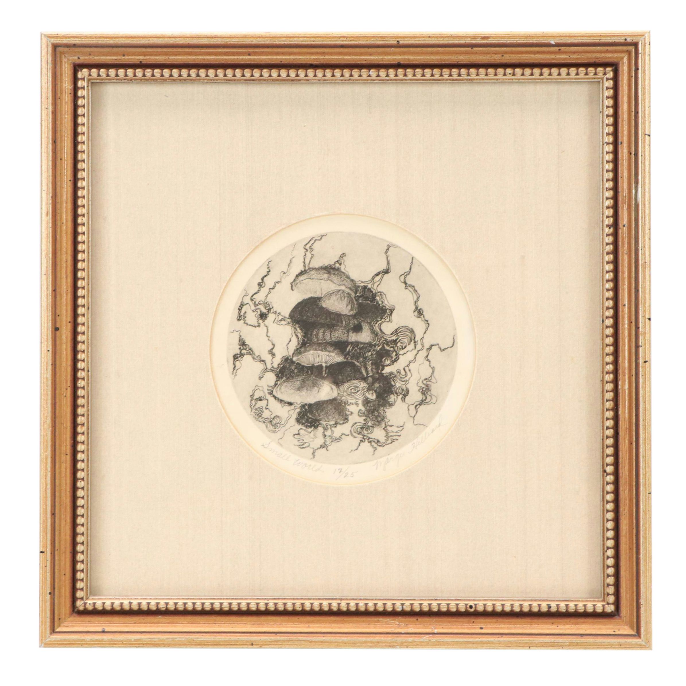 Margie Hilliand Etching "Small World"