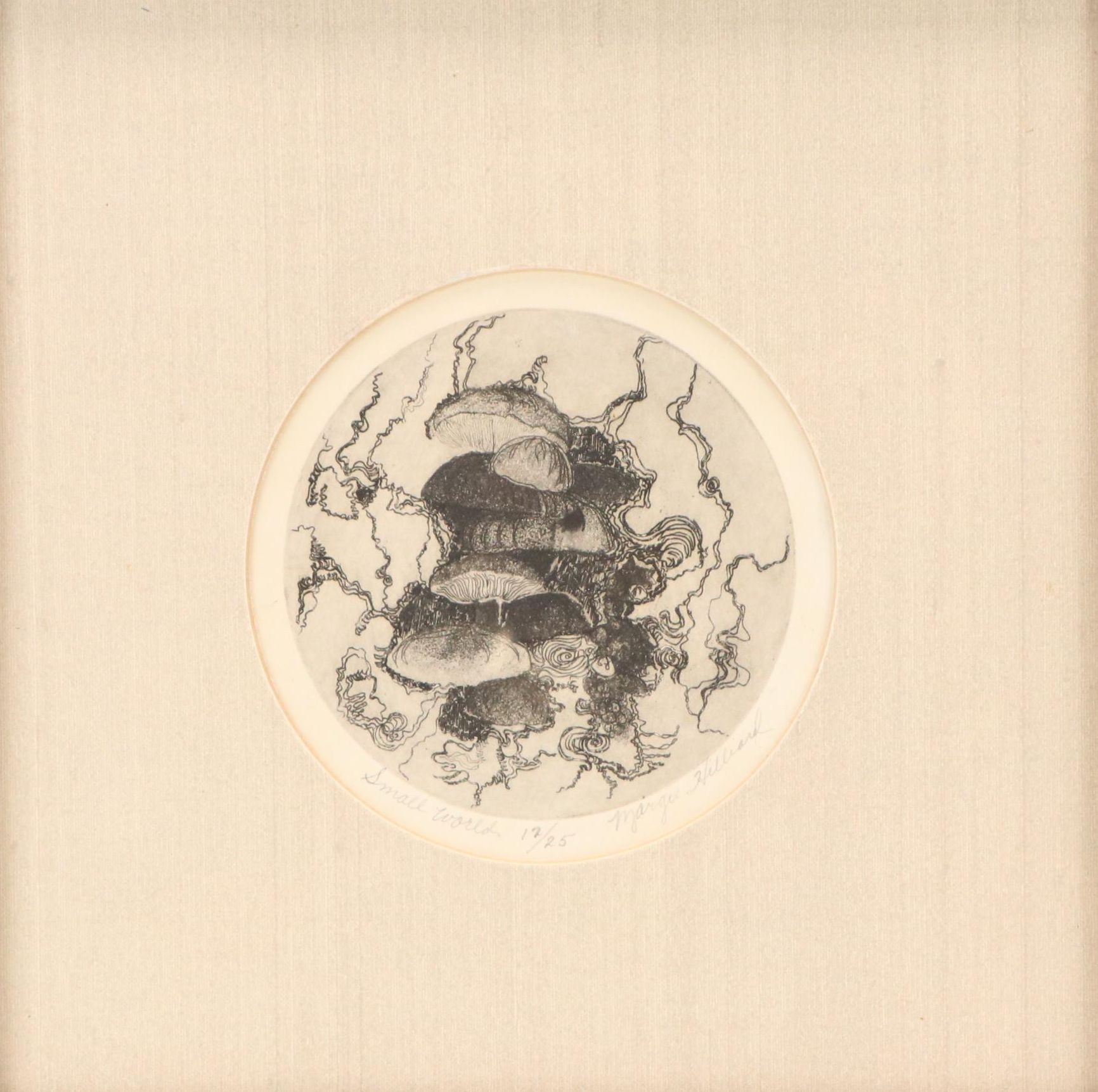 Margie Hilliand Etching "Small World"
