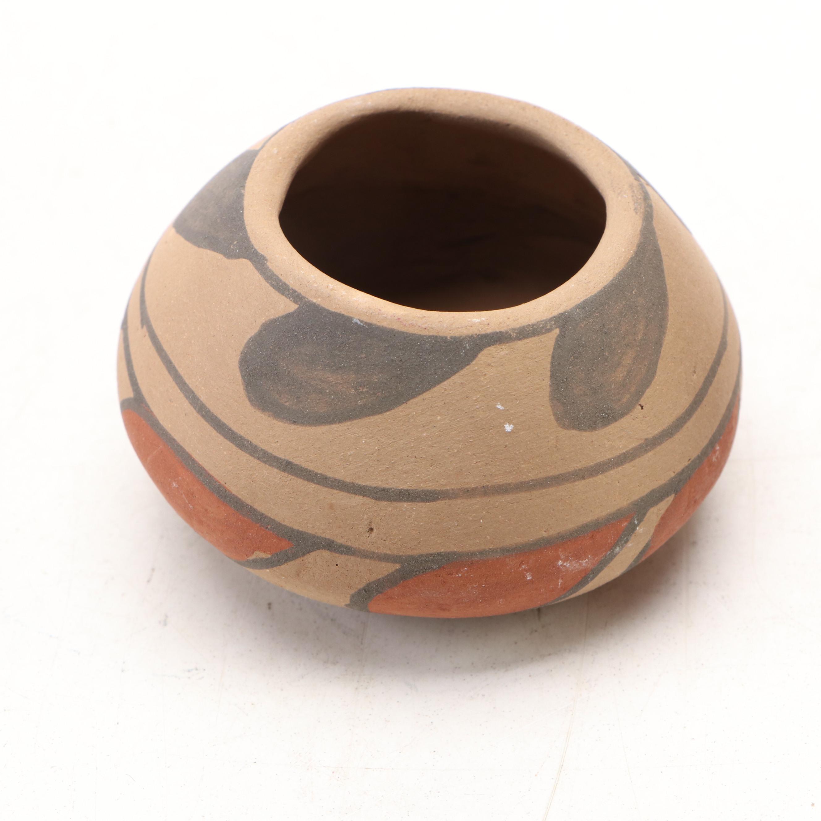 Southwestern Style Corn Maiden Figurine with Wedding Vase and Pot