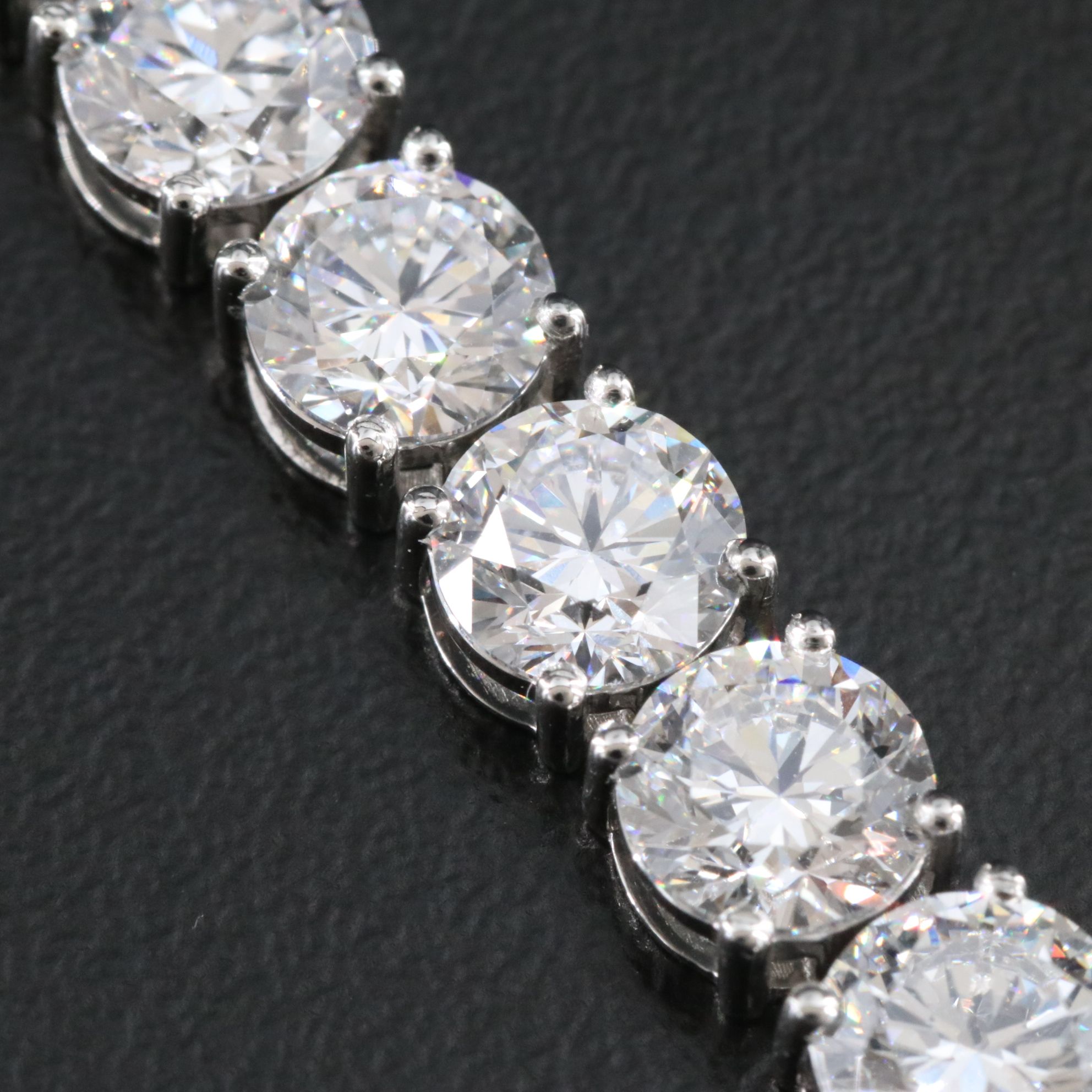 Platinum 21.88 CTW Lab Grown Diamond Line Bracelet