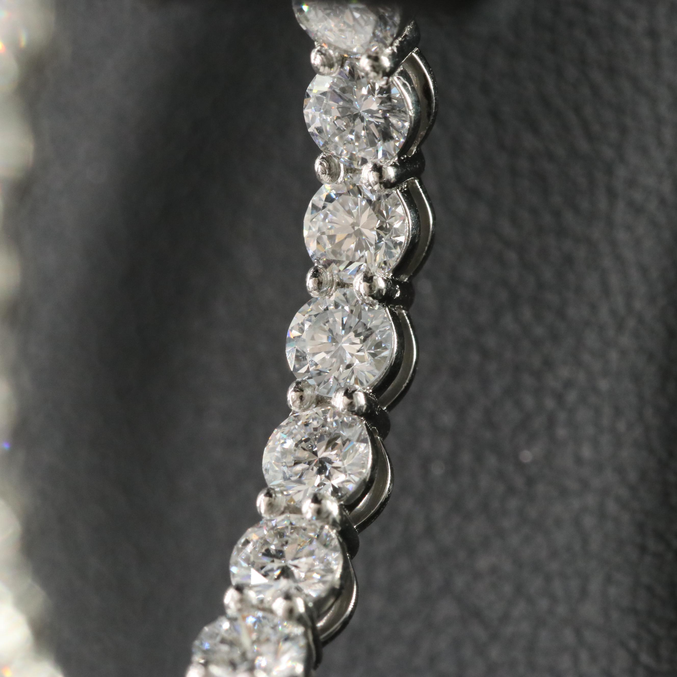 Platinum 5.53 CTW Lab Grown Diamond Inside Out Hoop Earrings